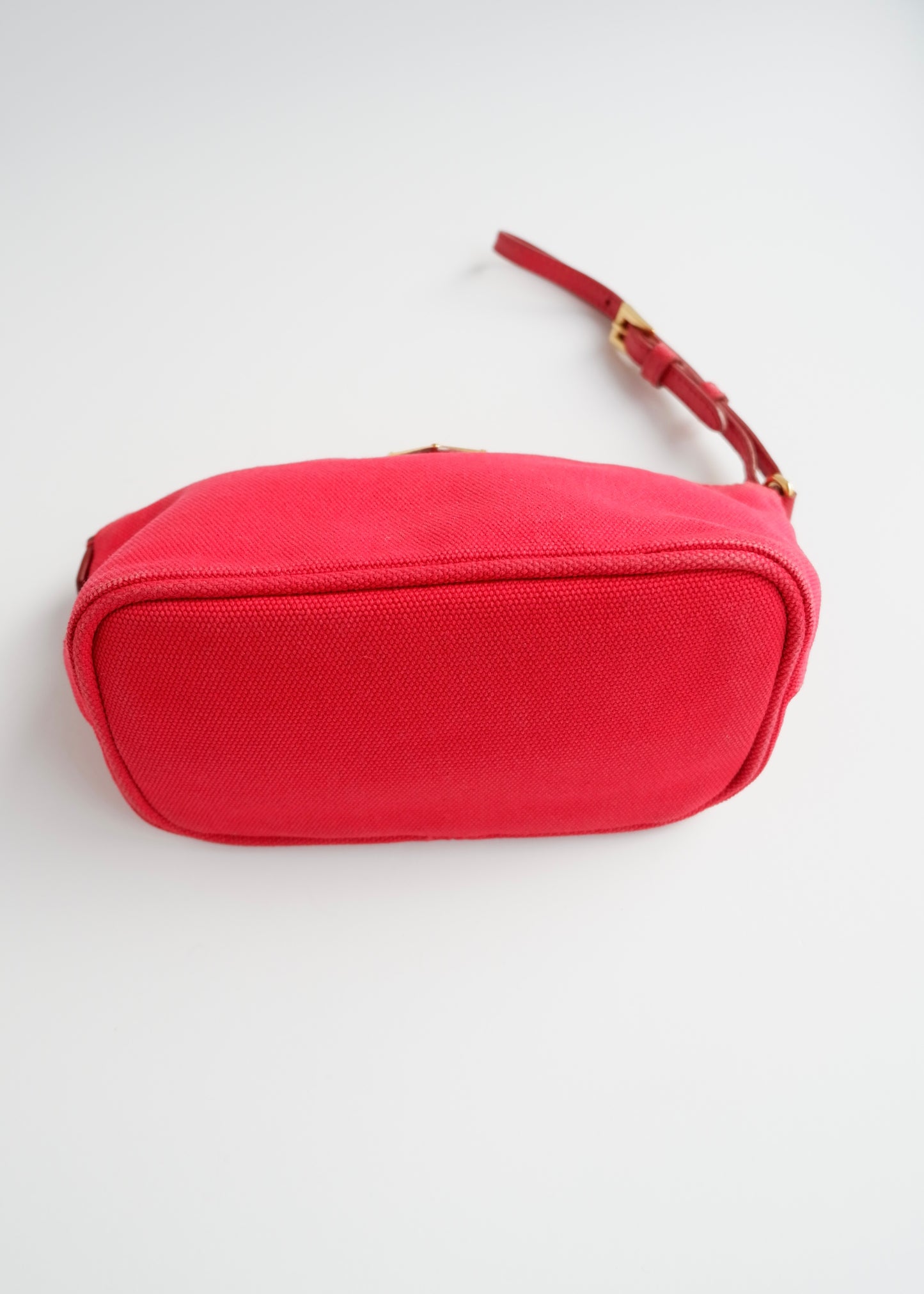 Authentic Preowned Prada Red Cavas Wristlet Pouch