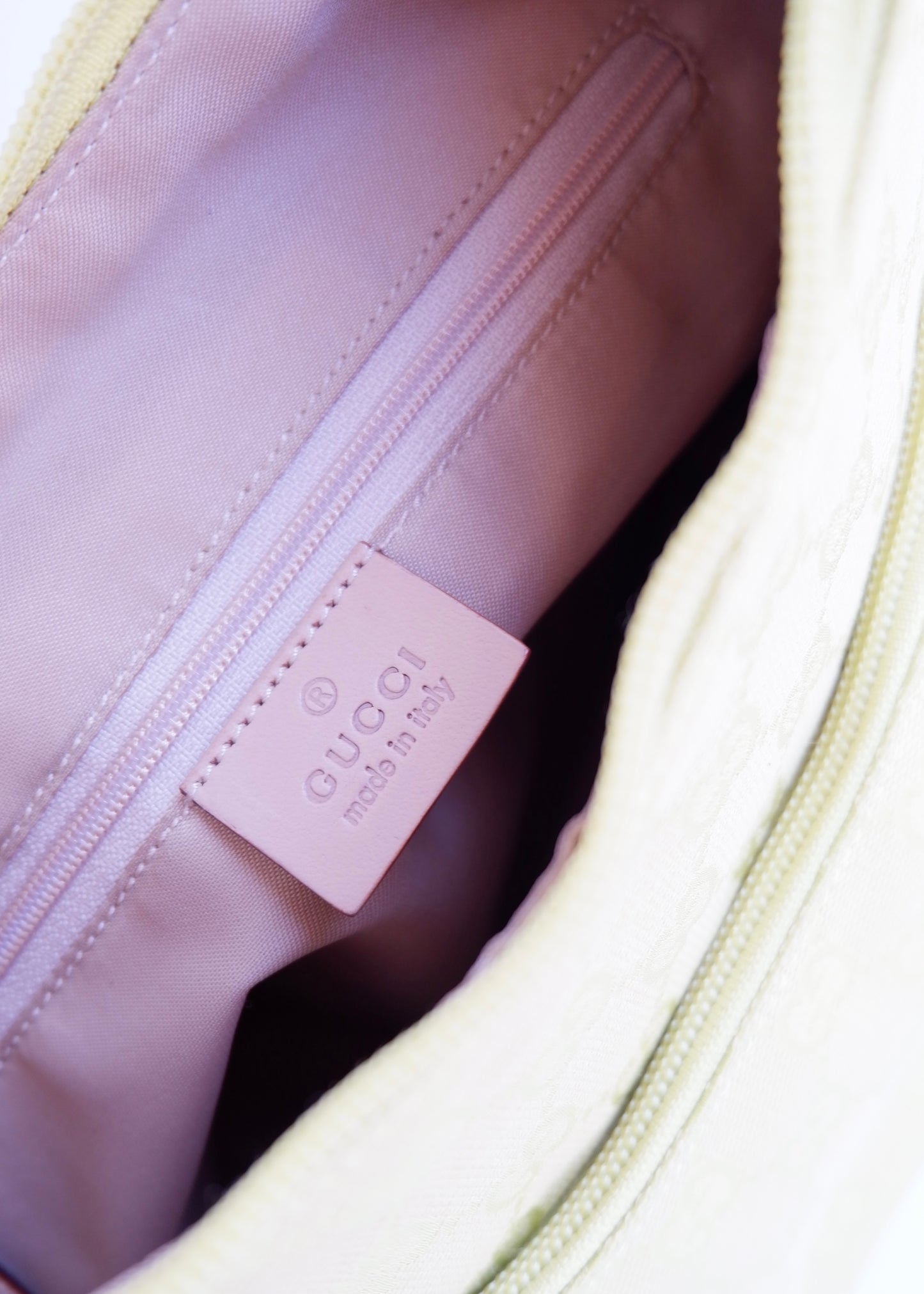 Authentic Preowned Gucci GG Canvas Neon Green Shoulder Bag