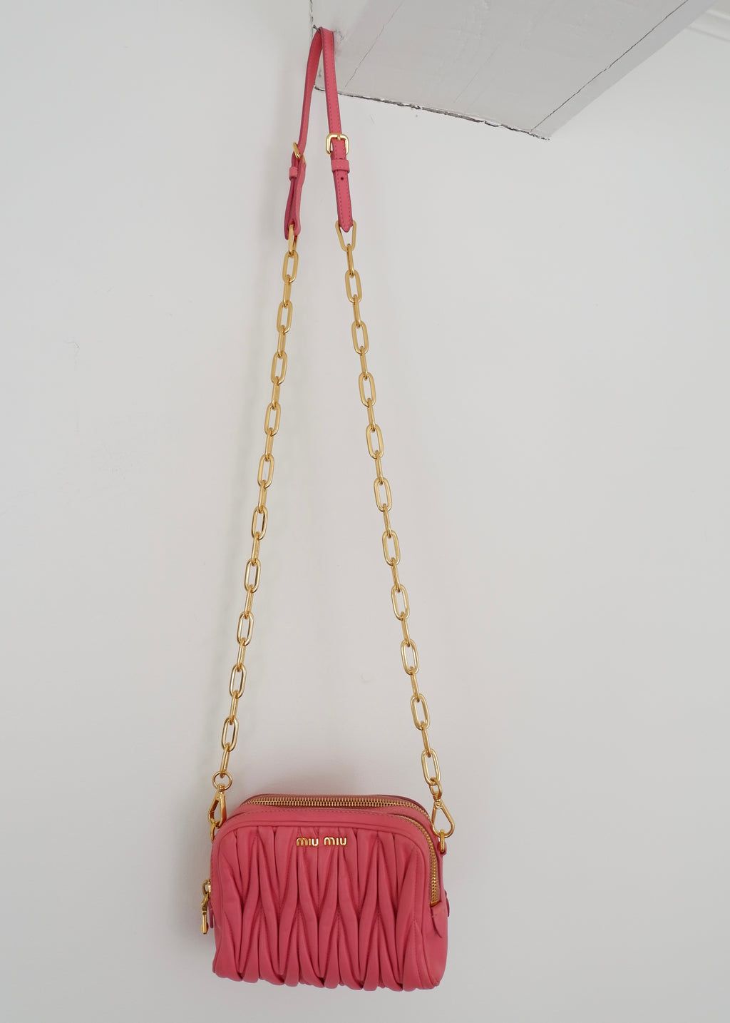 Authentic Preowned Miu Miu Pink Leather Crossbody