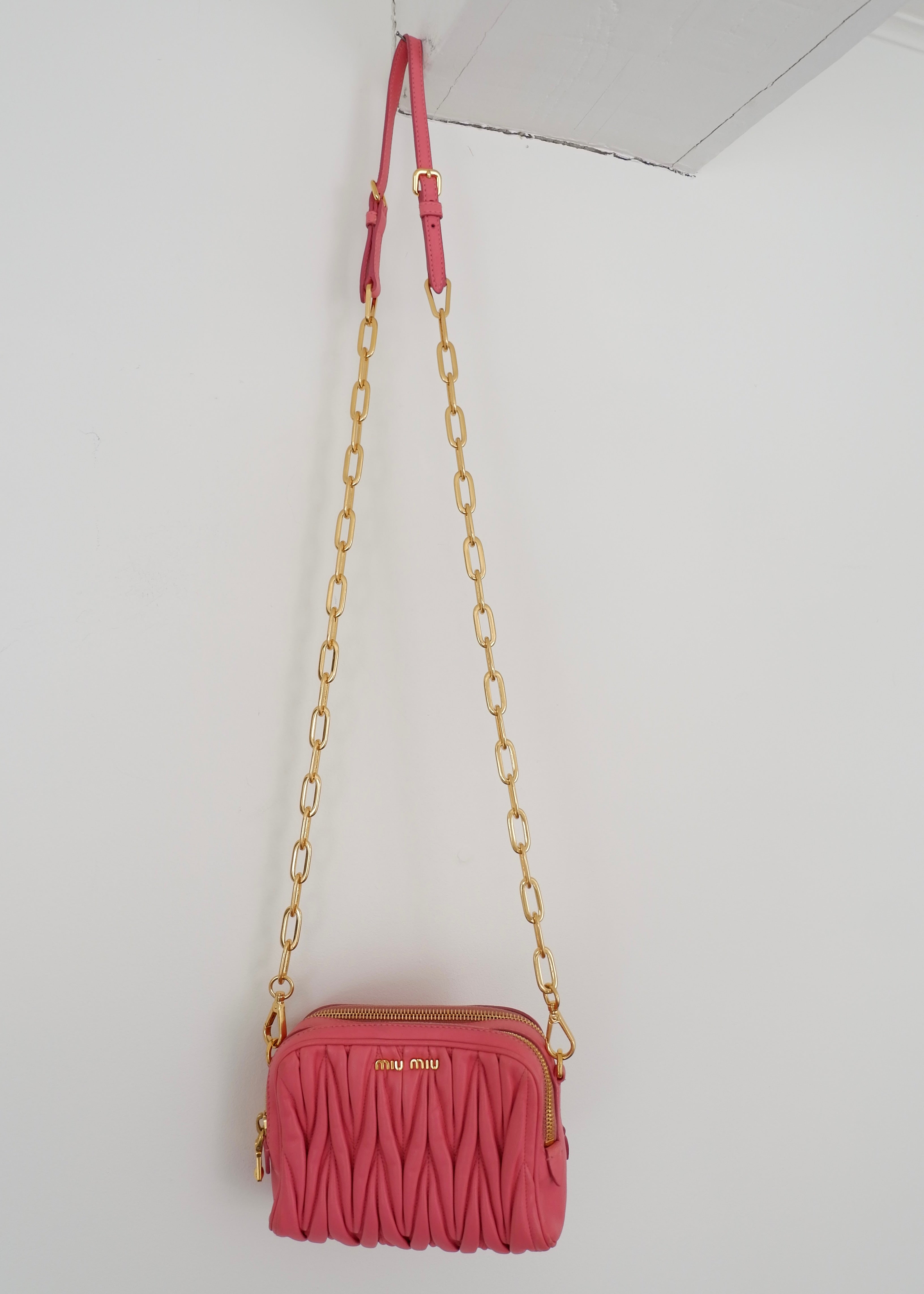 Authentic Preowned Miu Miu Pink Leather Crossbody