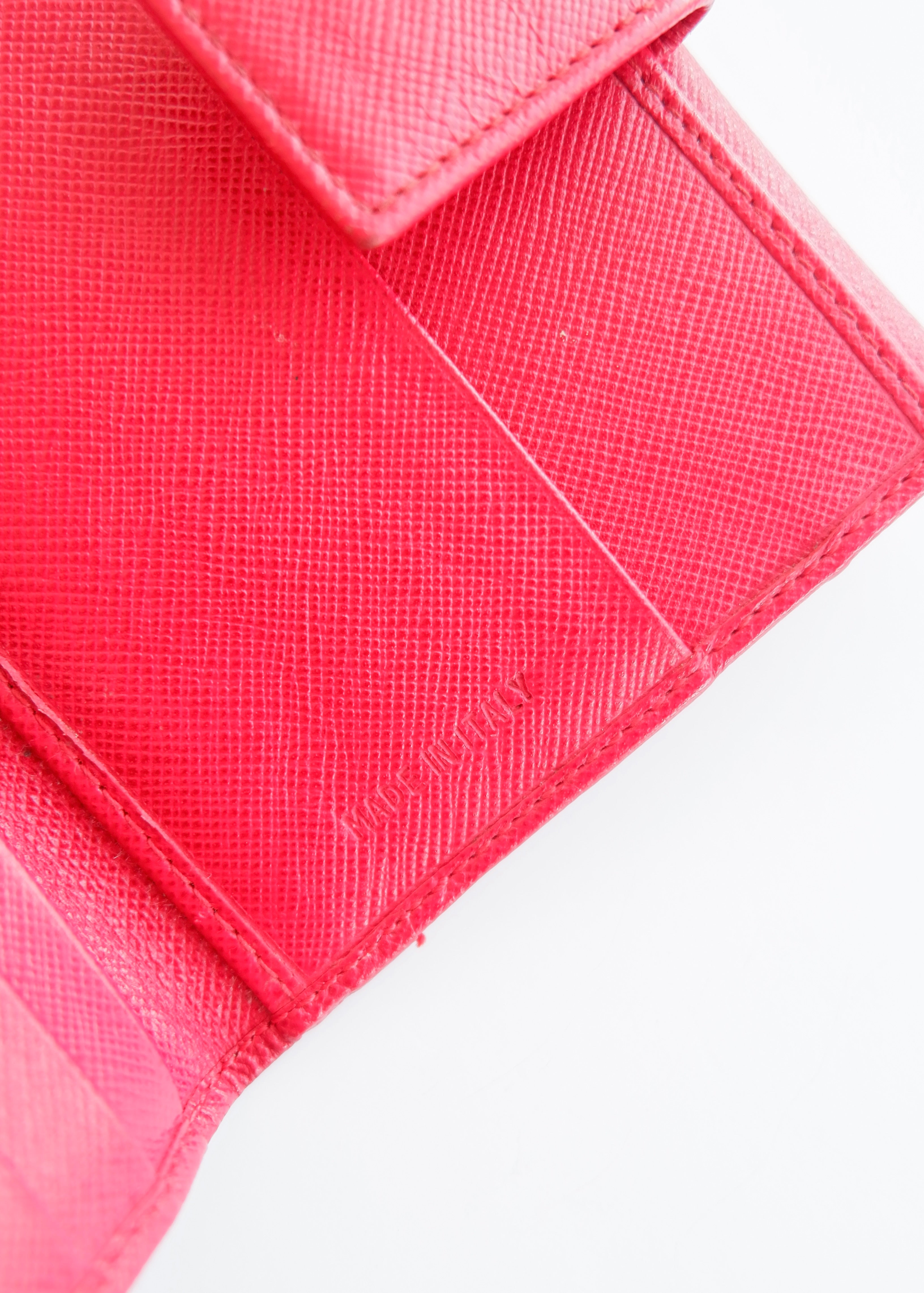 Authentic Preowned Prada Red Saffiano Leather Bi Fold Wallet