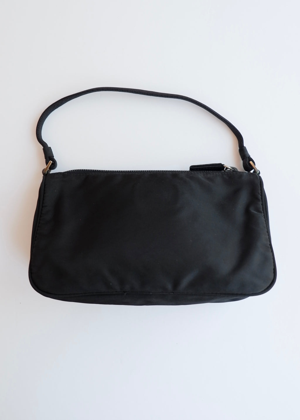Preowned Prada Black Nylon Pochette Shoulder Bag