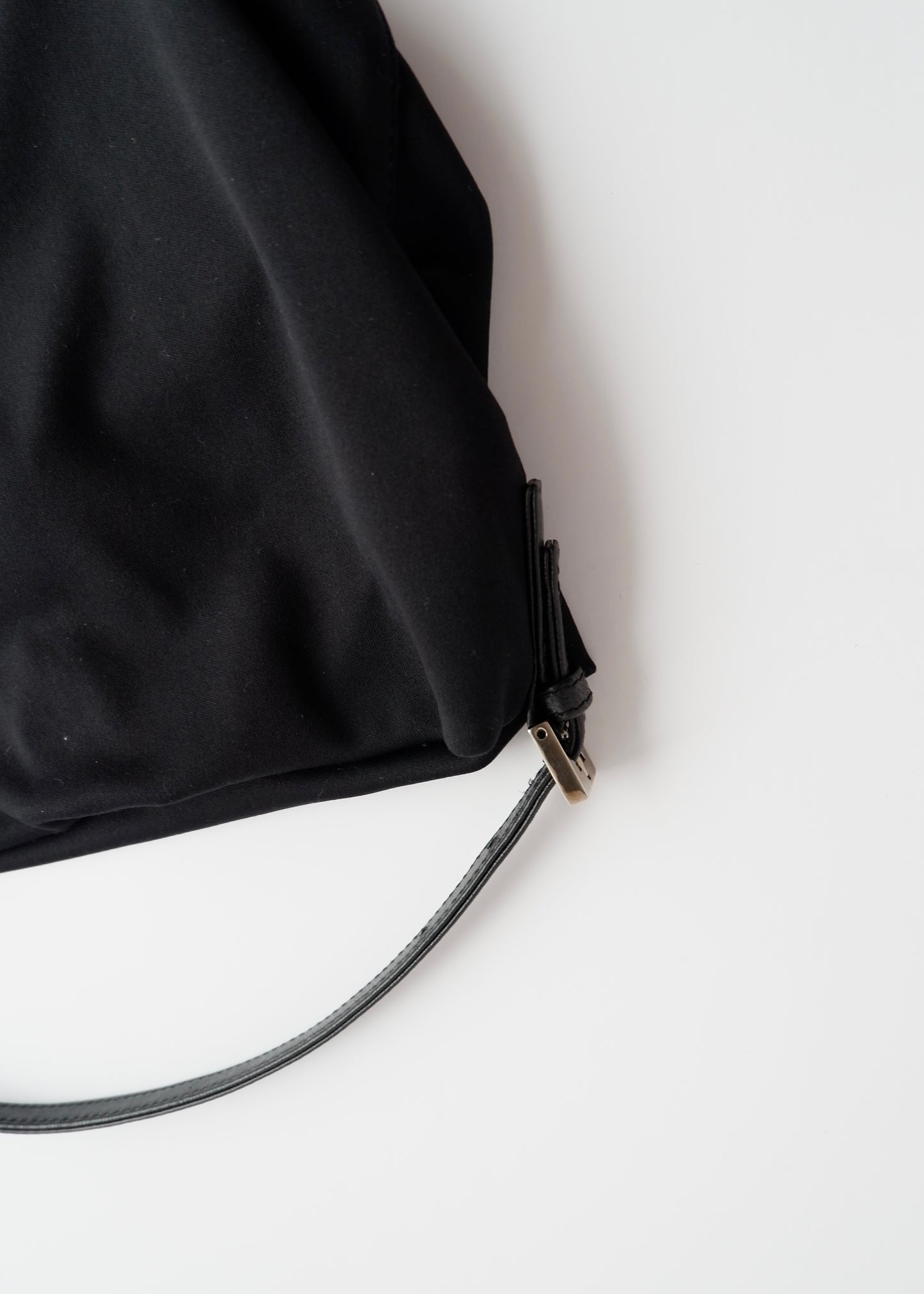 Authentic Preowned Fendi Black Neoprene Hobo Shoulder Bag