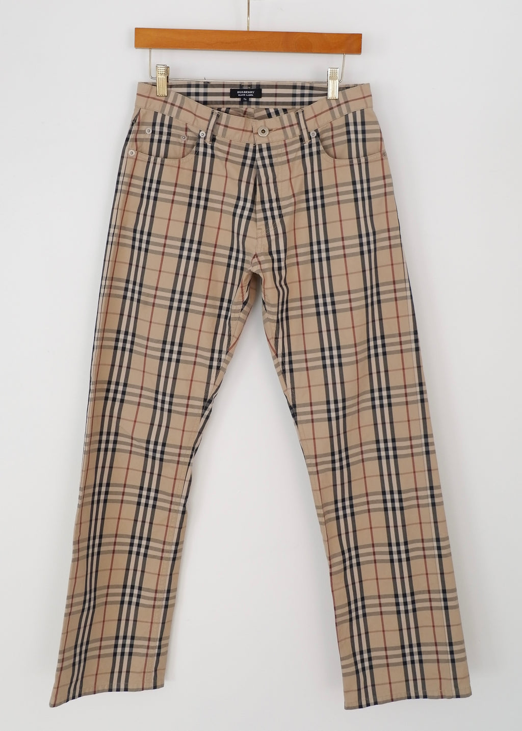 Authentic Preowned Burberry Beige Check Pants - 76 (s)