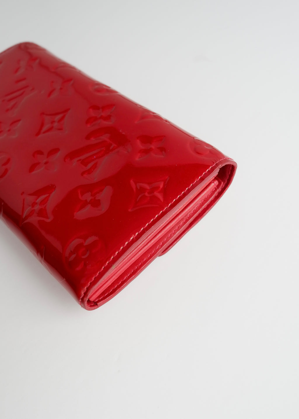 Authentic Preowned Louis Vuitton Red Monogram Vernis Long Sarah Wallet