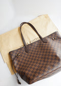 Preowned Louis Vuitton Damier Ebene Neverfull MM