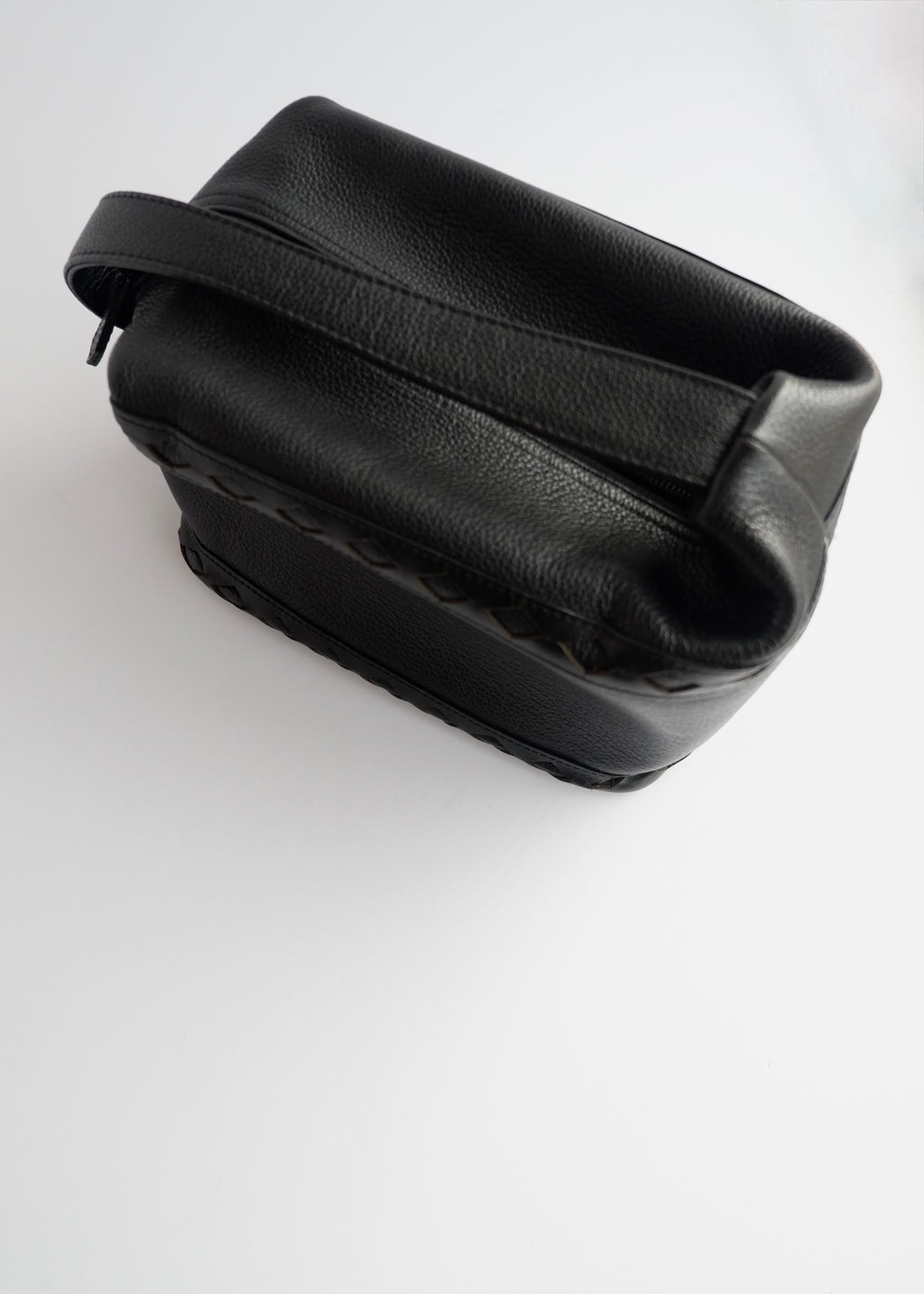 Sac à main YSL vintage authentique d'occasion en cuir grainé noir