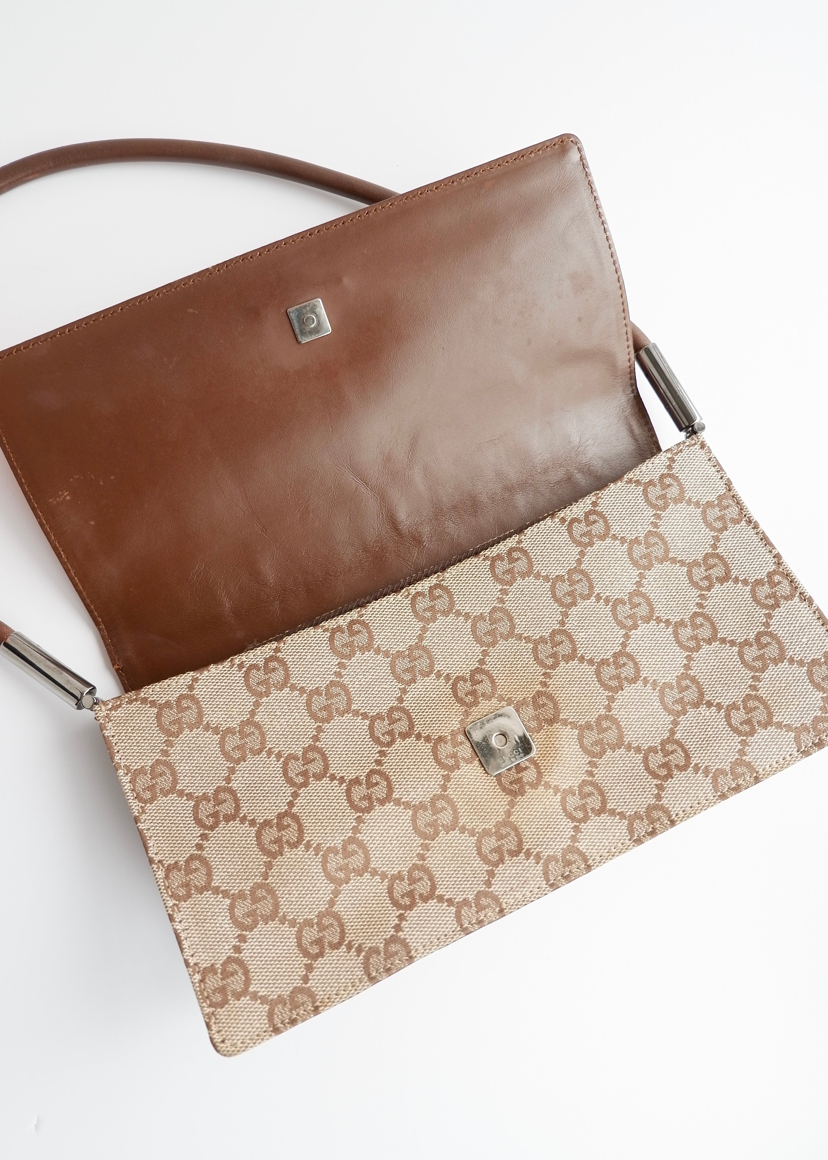 Authentic Preowned Gucci Brown GG Canvas Shoulder Bag
