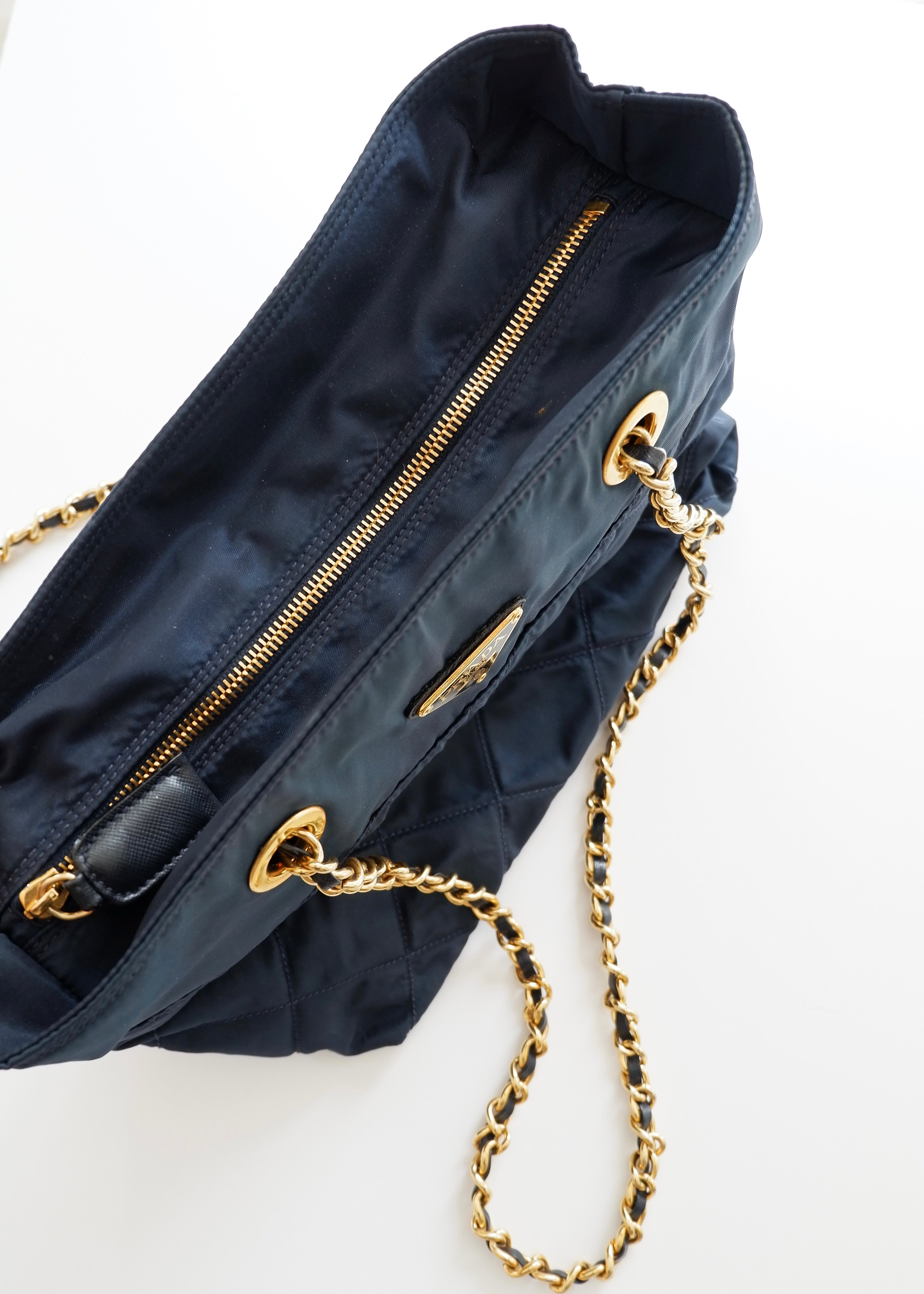 Authentic Preowned Prada Navy Quilted Nylon Shoulder Bag
