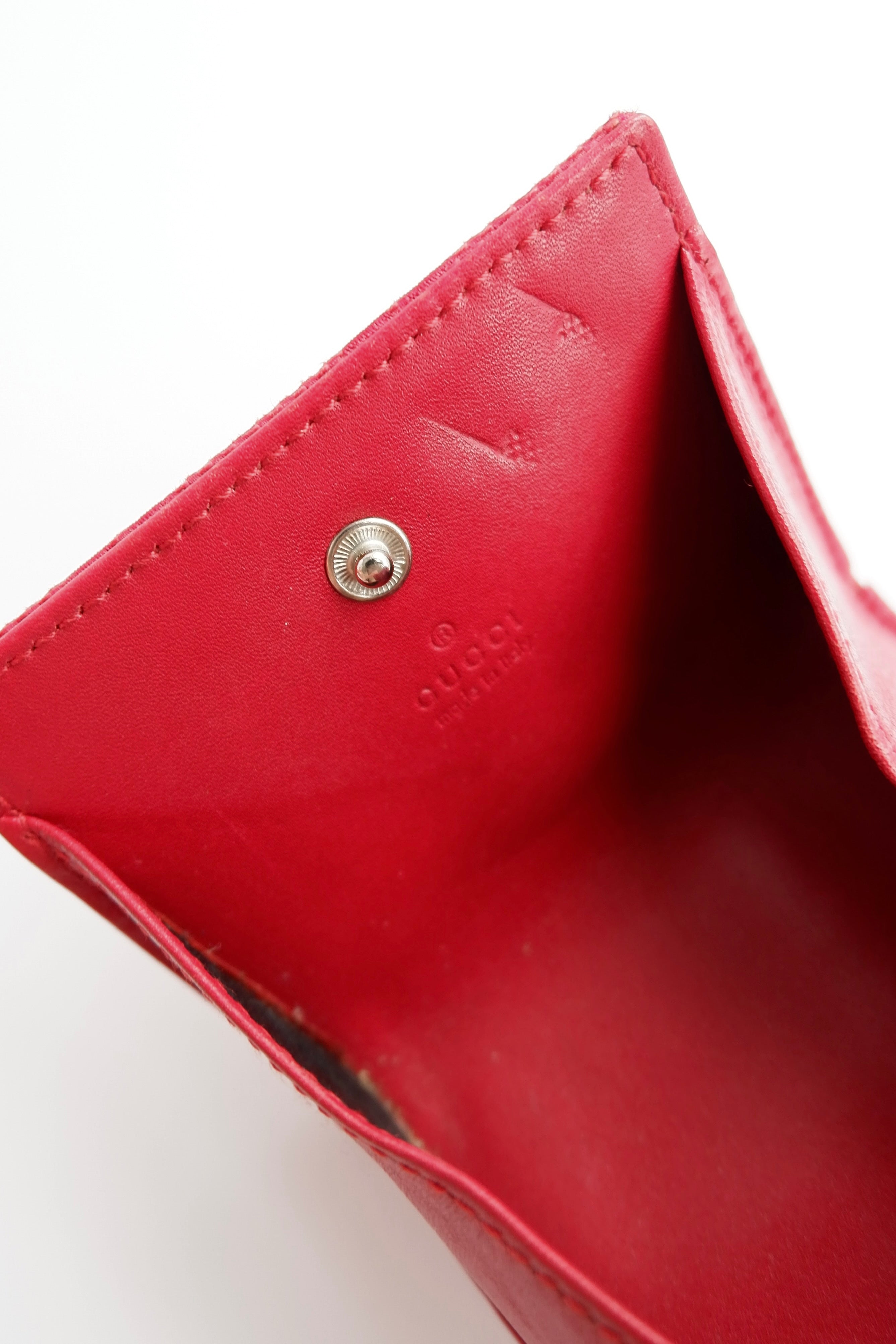 Authentic Preowned Gucci Red GG Canvas Coin Purse