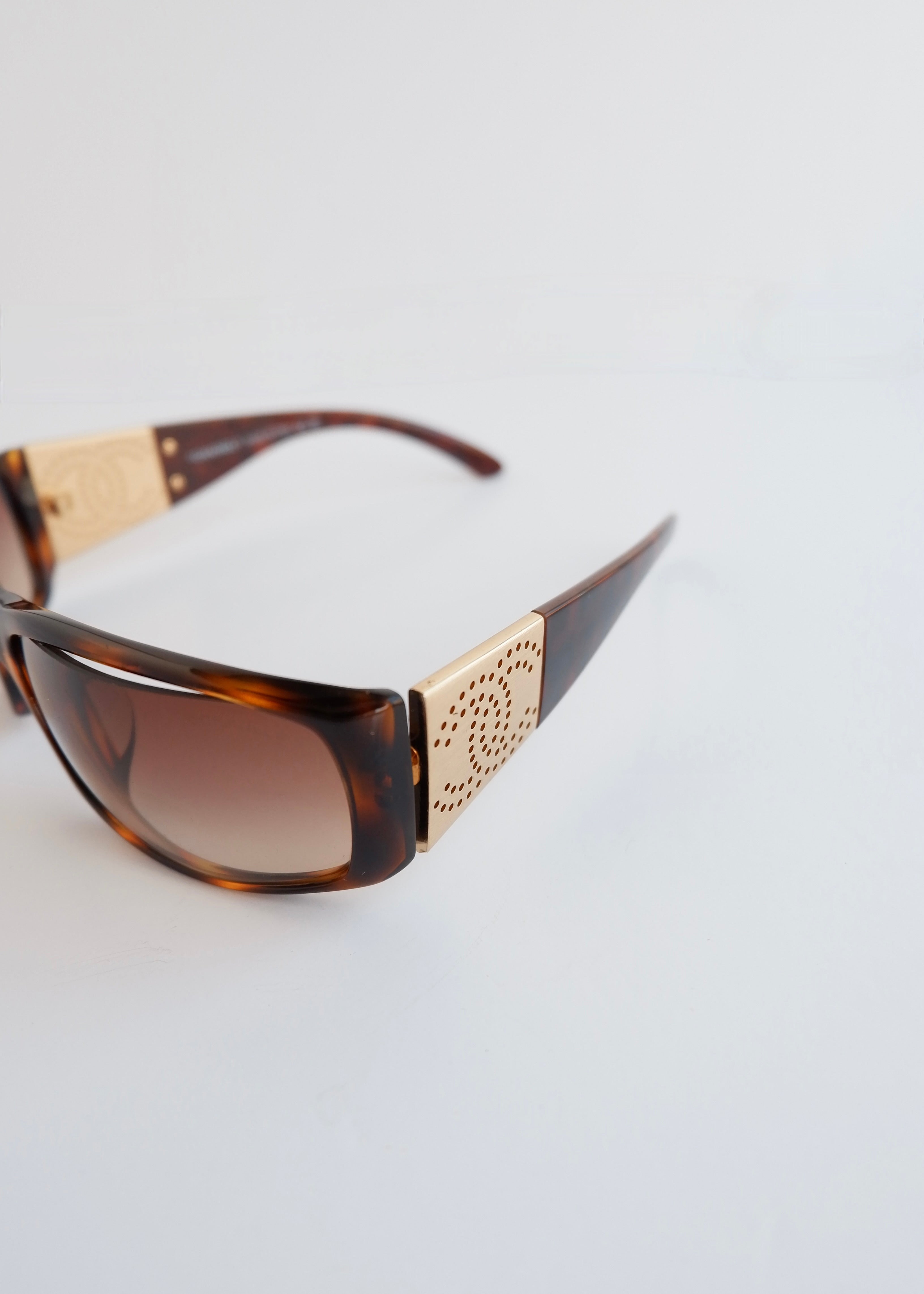 Authentic Preowned Vintage Chanel Brown Square Frame Sunglasses