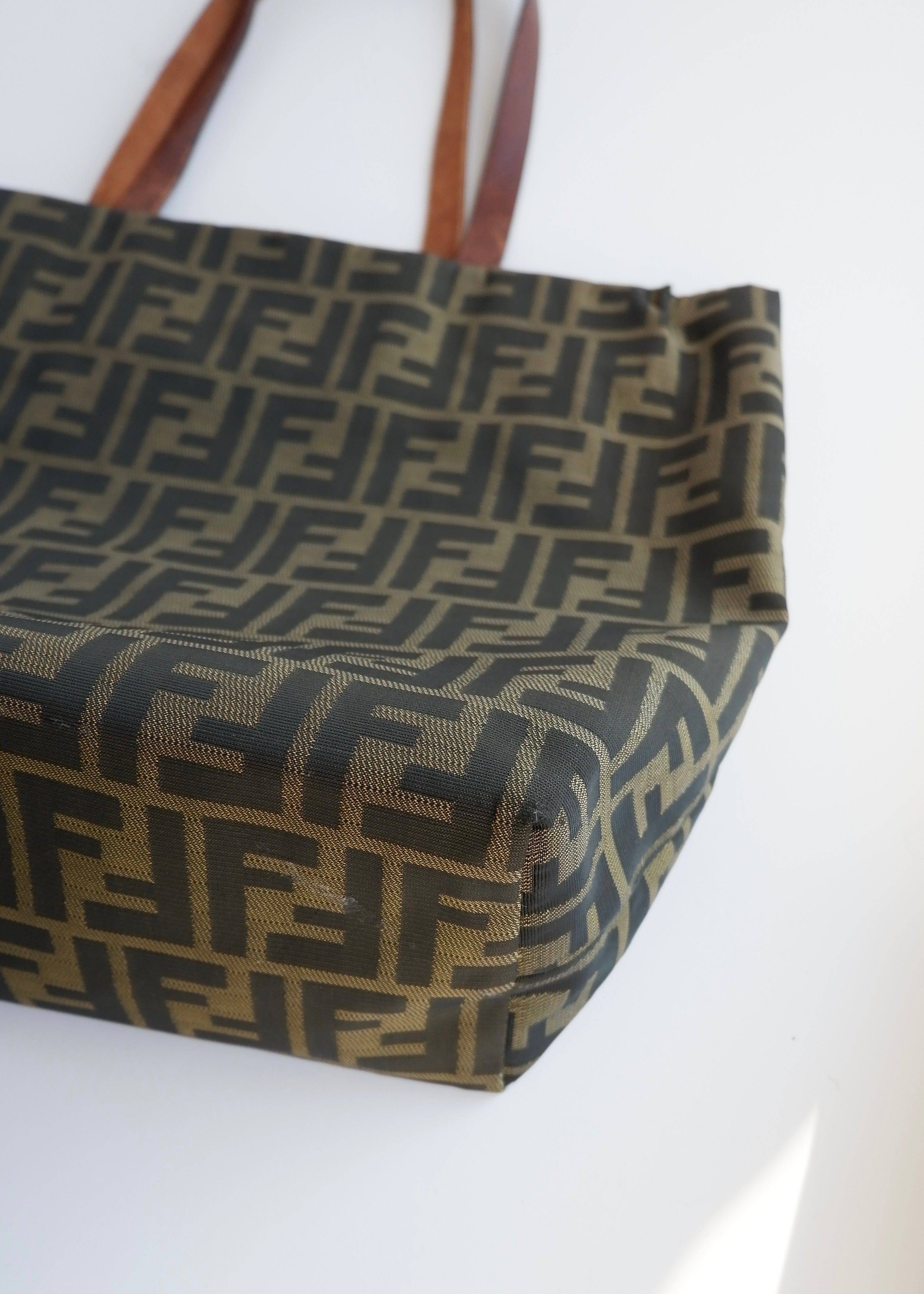 Authentic Preowned Fendi Brown Canvas Zucca Tote Bag