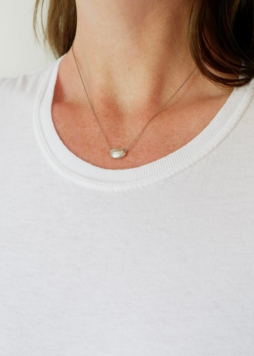Authentic Preowned Tiffany & Co. Silver Bean Necklace (Small)