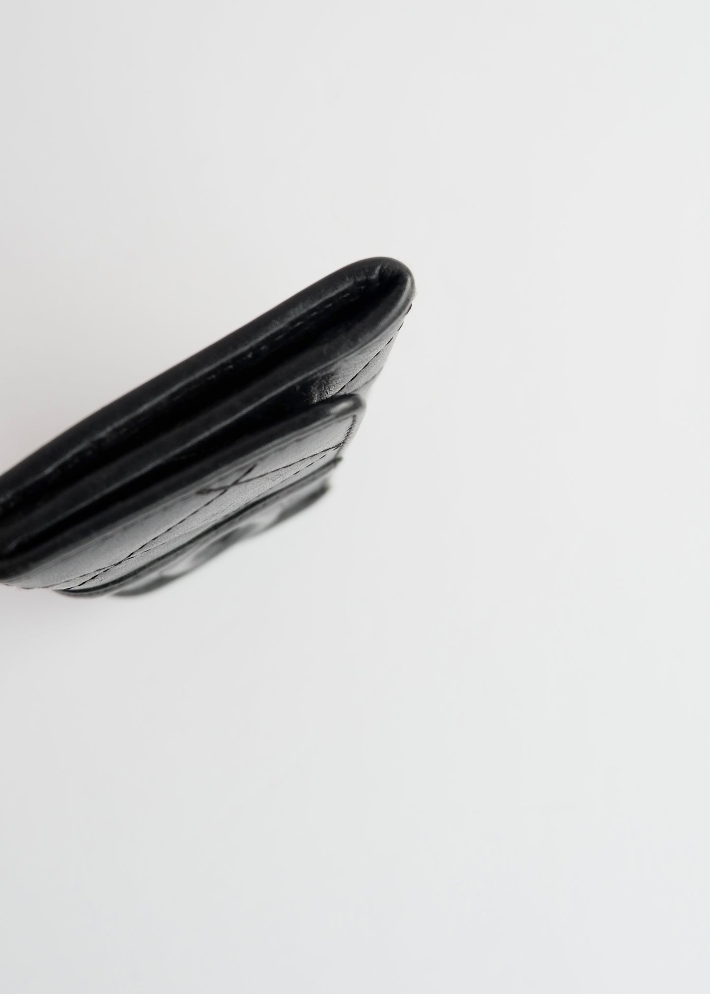 Authentic Preowned Chanel Black Leather Cambon Key Case