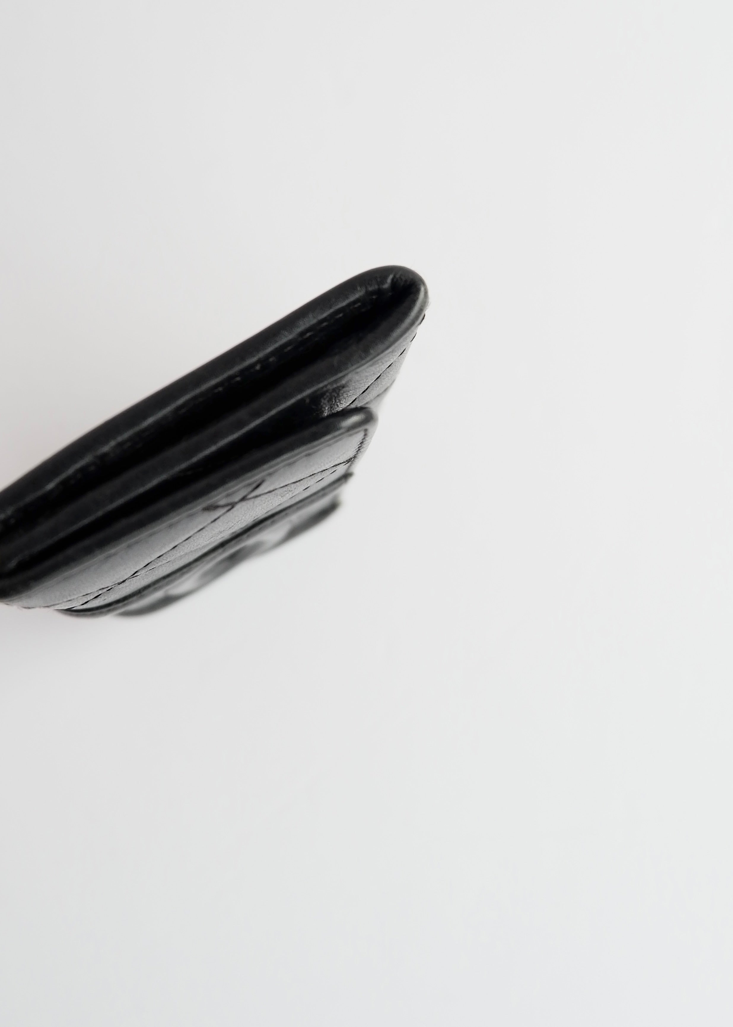 Authentic Preowned Chanel Black Leather Cambon Key Case