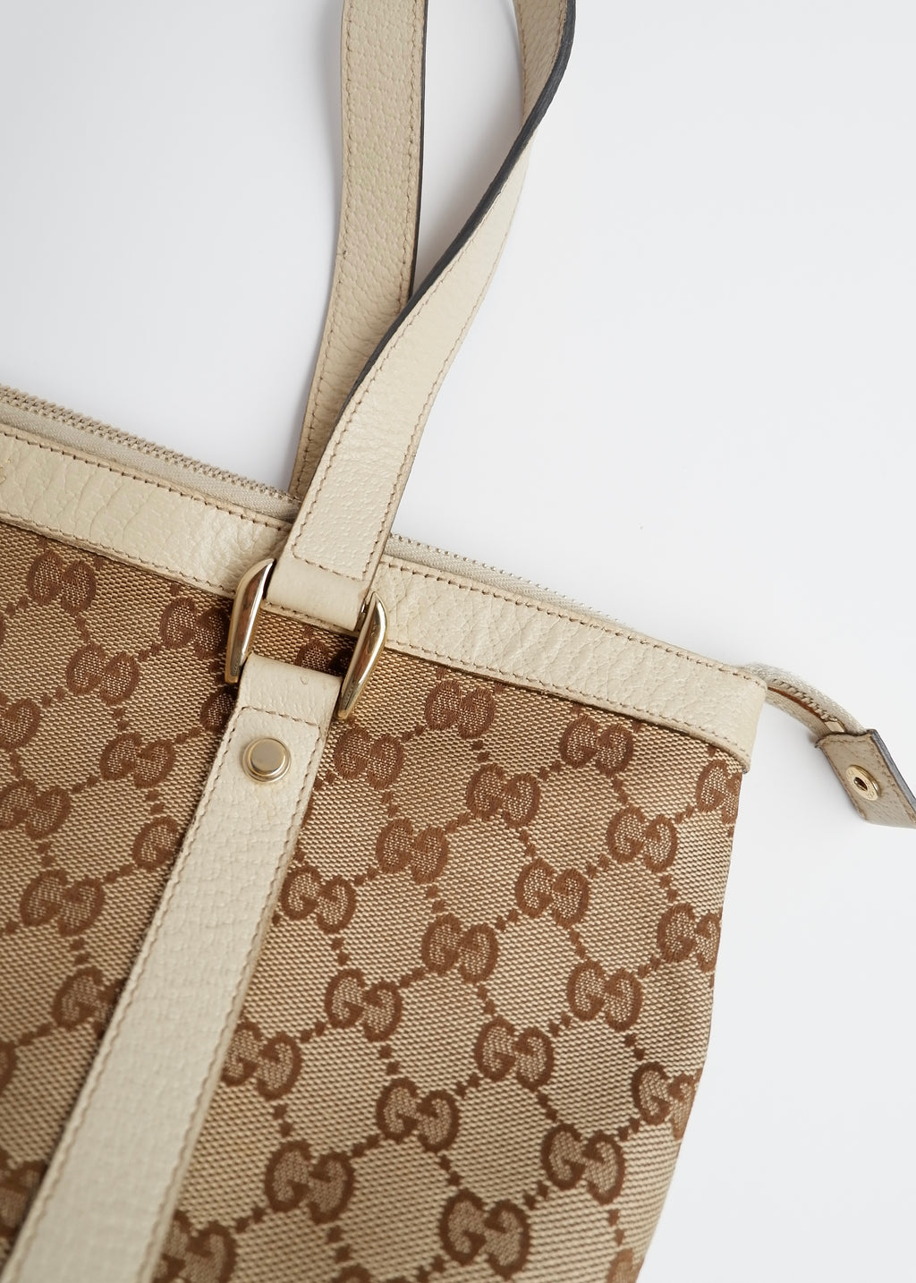 Authentic Preowned Gucci White GG Canvas Shoulder Bag