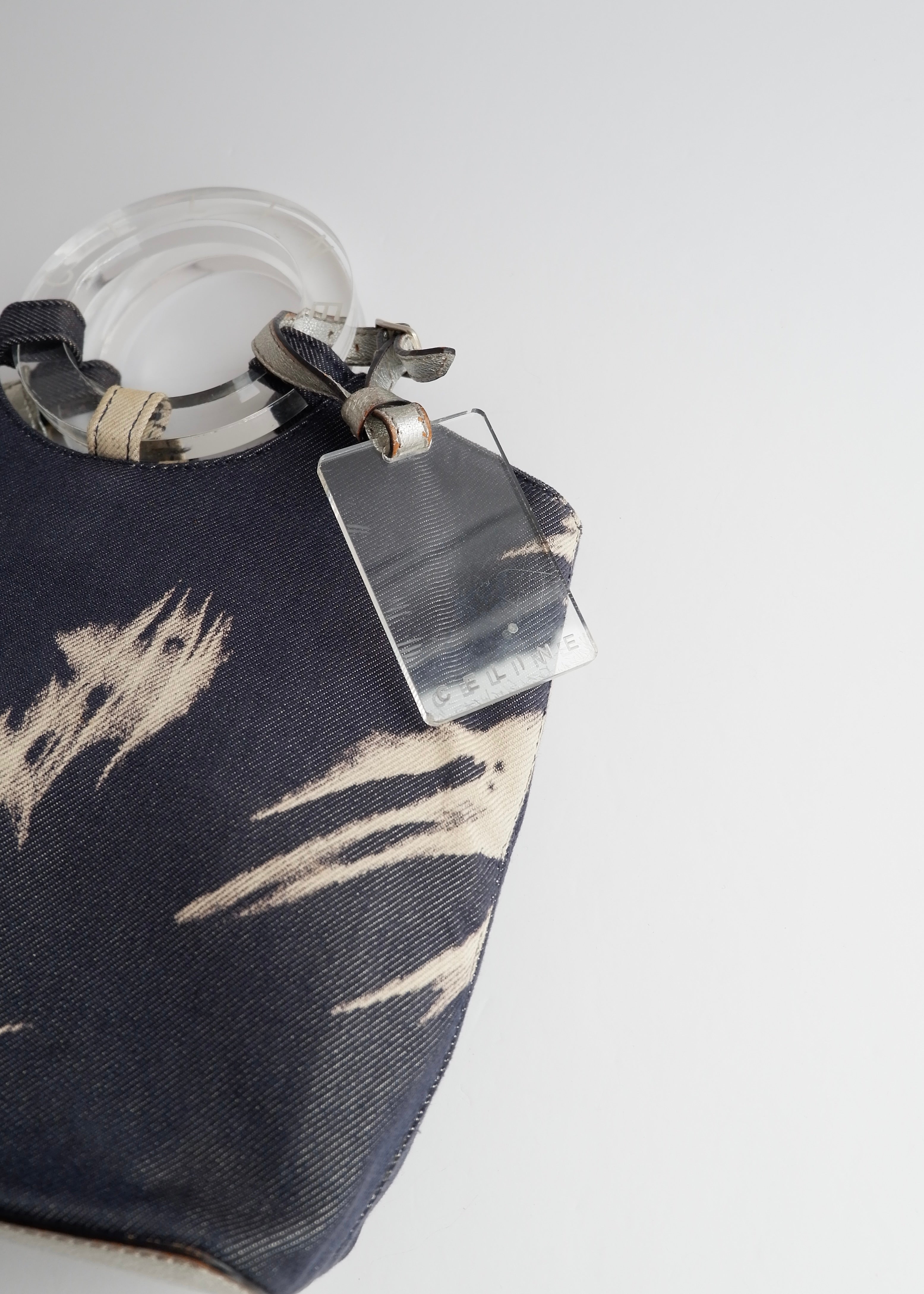 Sac à main Céline vintage authentique en jean, d'occasion
