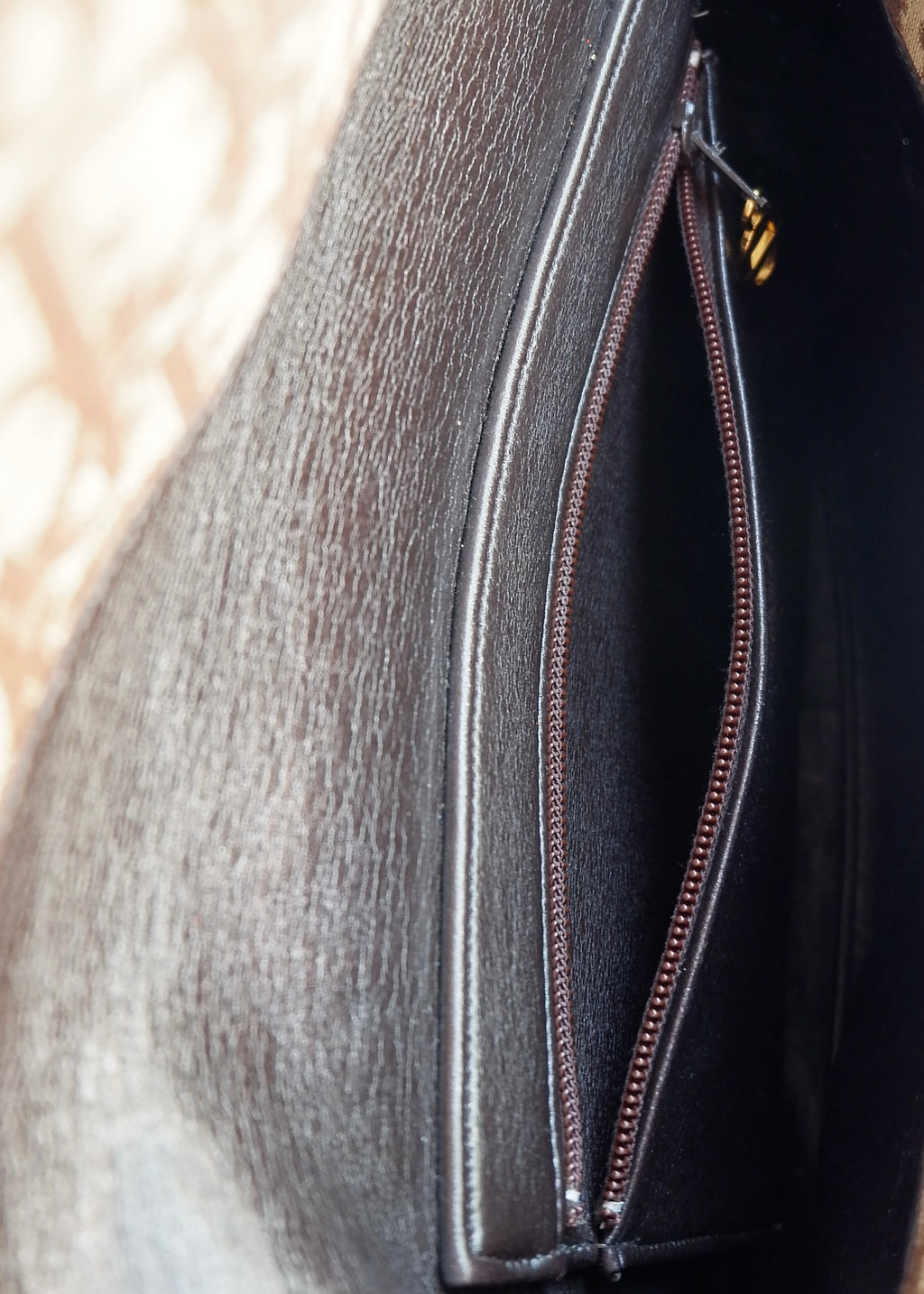Preowned Vintage Dior Brown Trotter Shoulder Bag