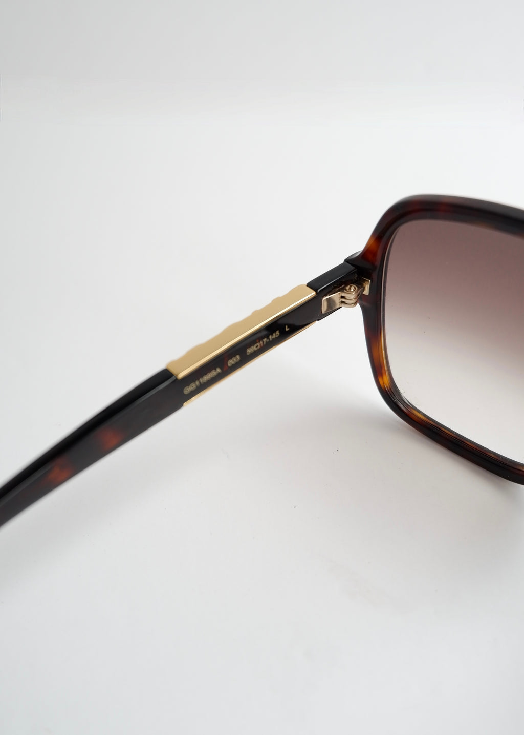 Authentic Preowned Gucci Black Oversized Square Frame Sunglasses