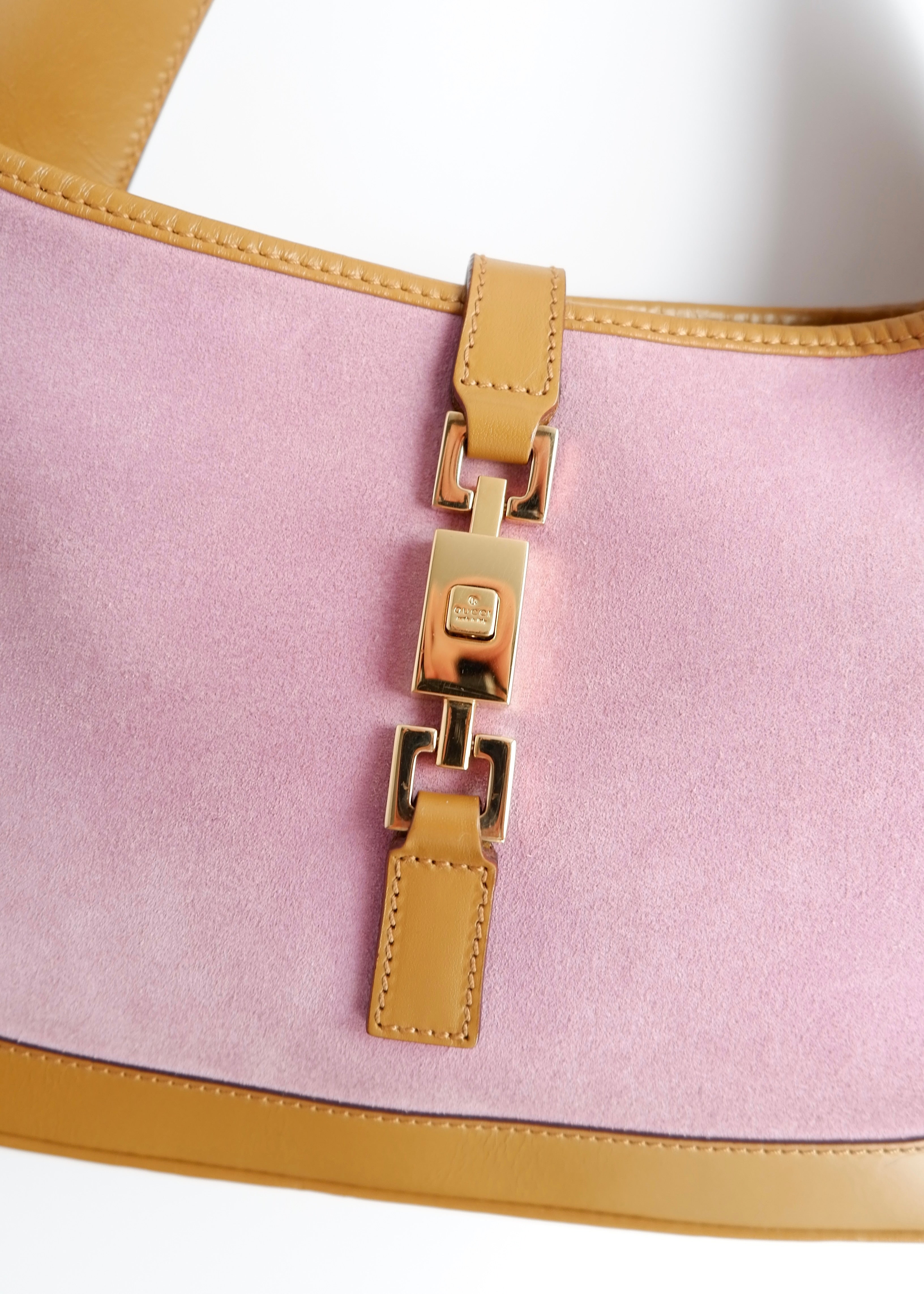 Authentic Preowned Gucci Purple/Tan Suede/Leather Jackie Shoulder Bag