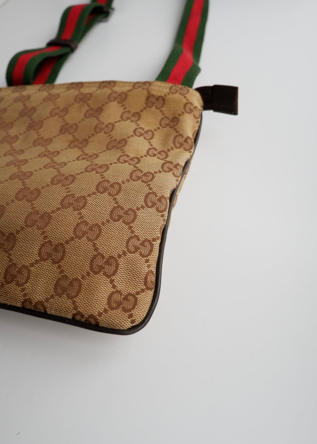 Authentic Preowned Gucci GG Canvas Sherry Line Crossbody Bag