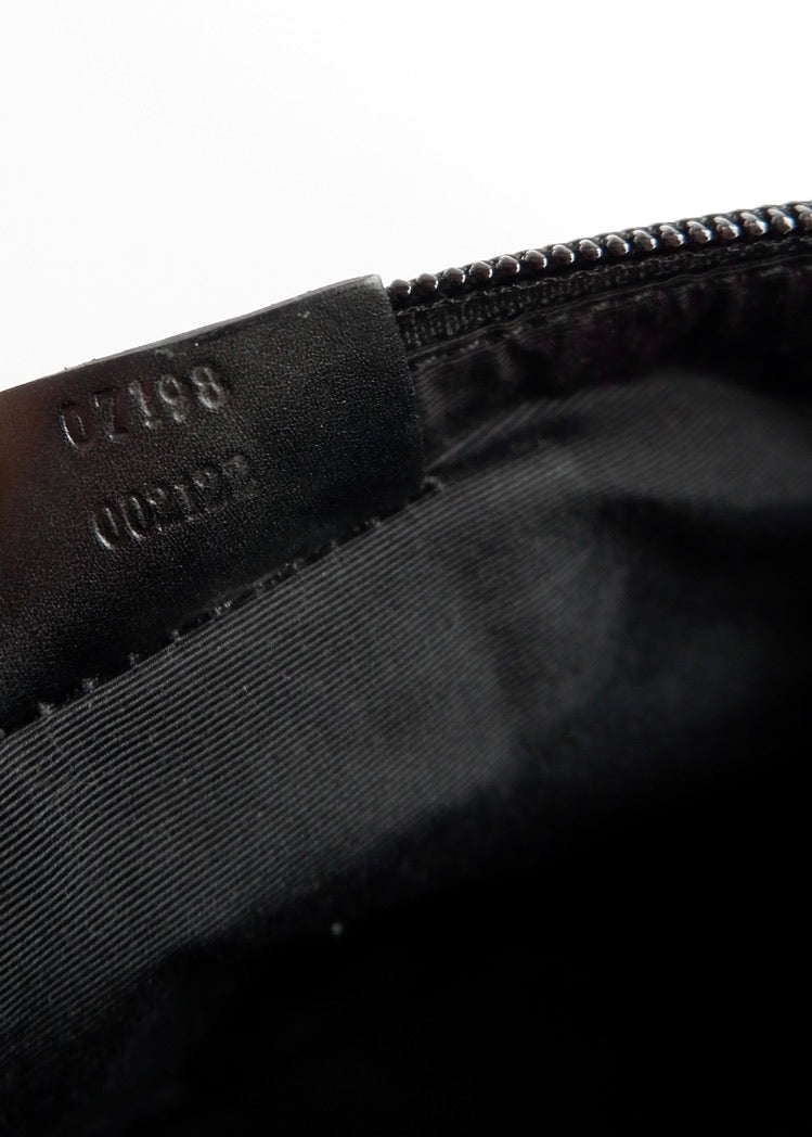 Authentic Preowned Gucci Black GG Canvas Boat Pochette