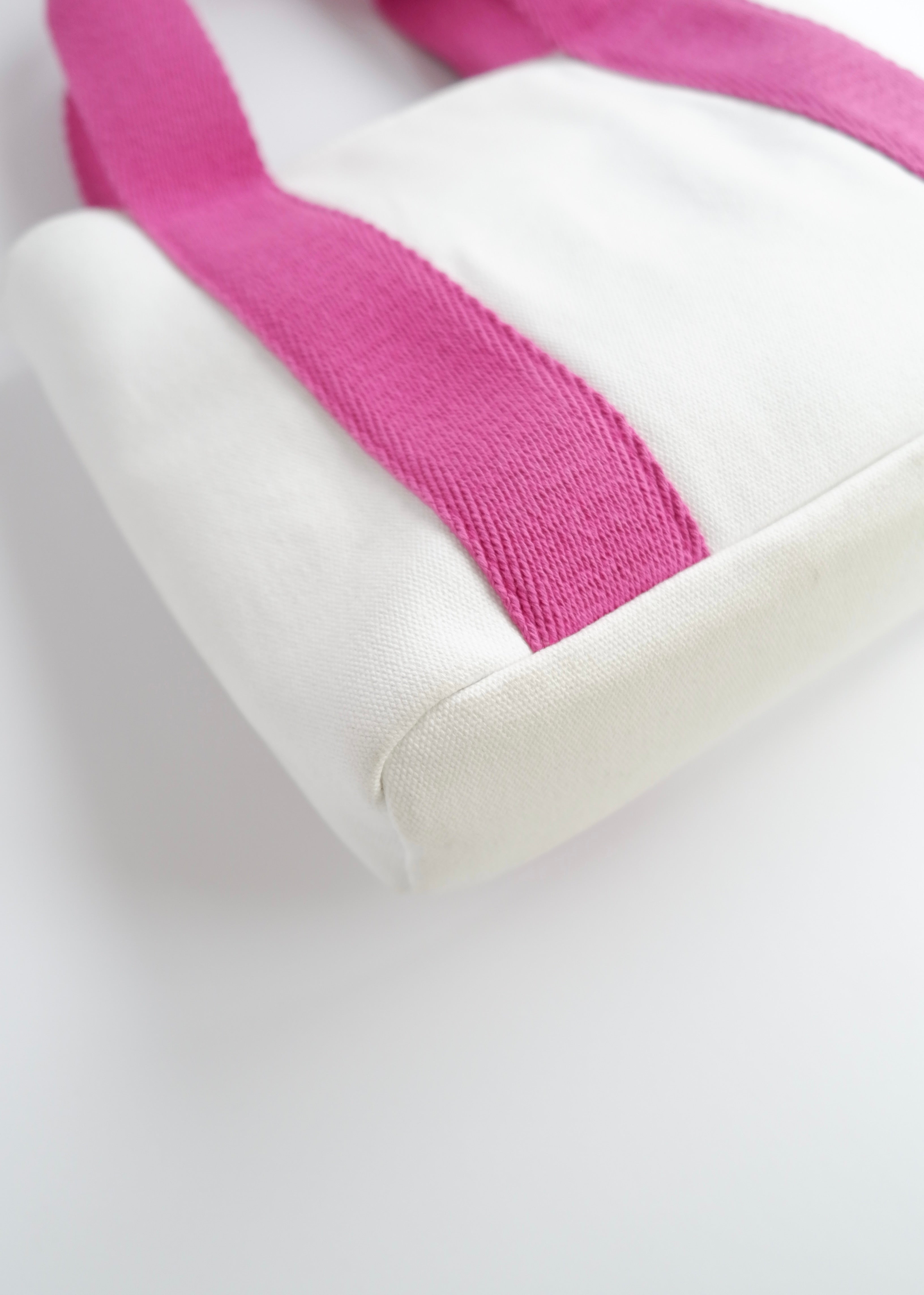 Sac Chloe bandoulière ou à main en toile blanc/rose authentique d'occasion