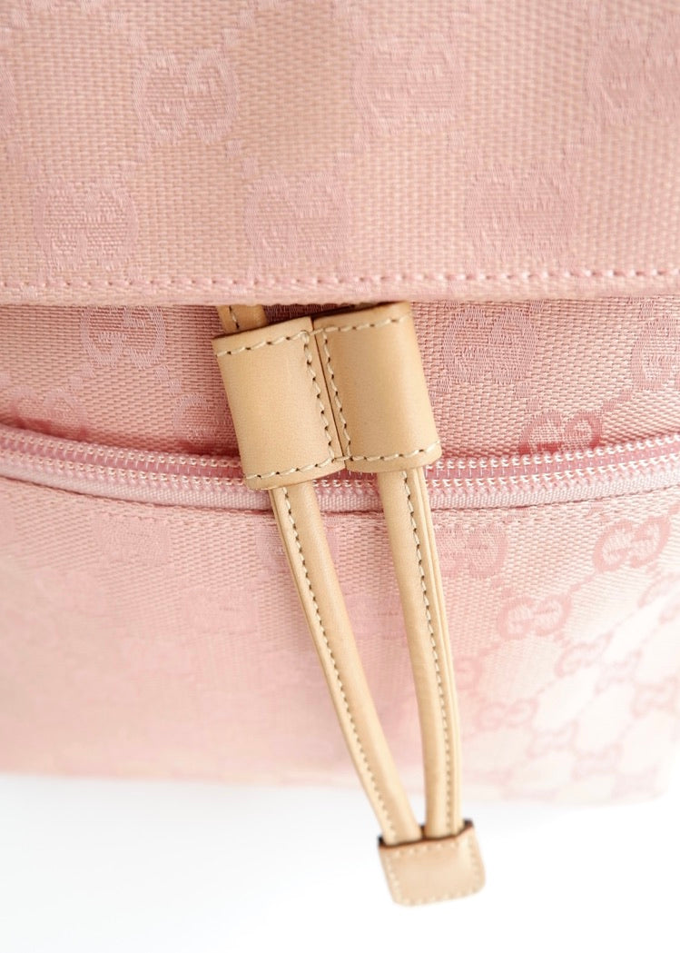 Preowned Vintage Gucci Pink GG Canvas Mini Backpack