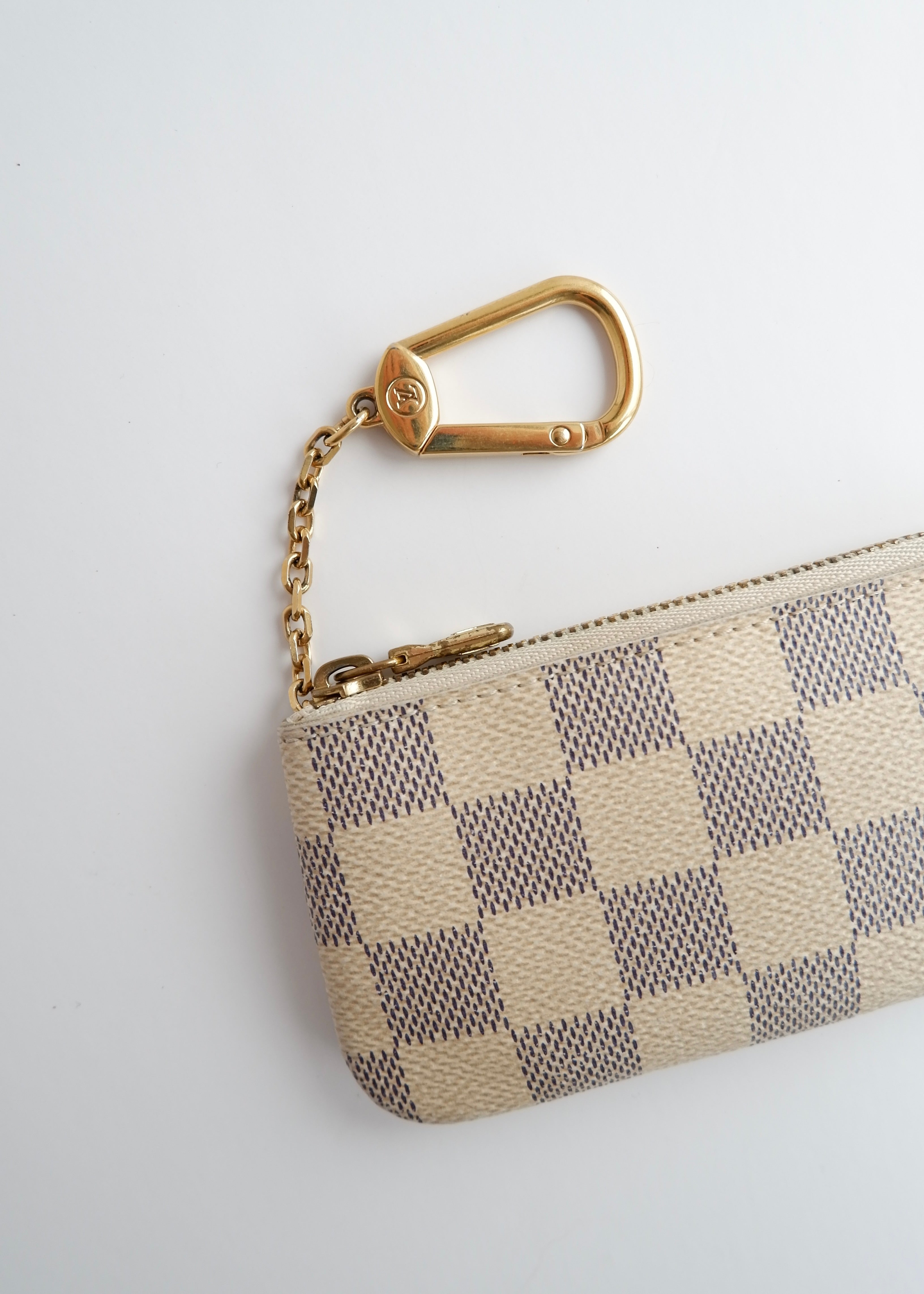 Pochette Clés Louis Vuitton Damier Azur d'occasion authentique
