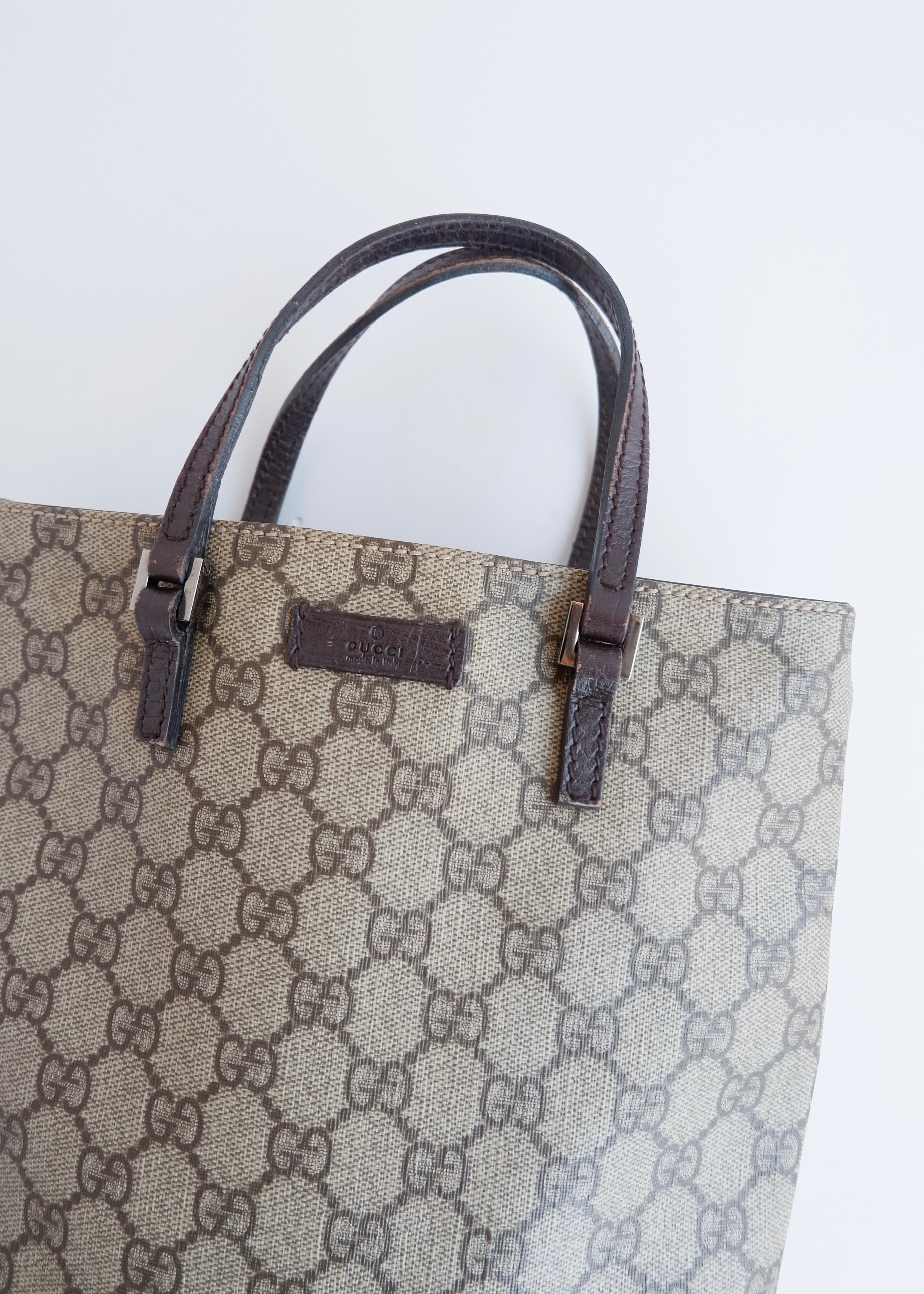 Authentic Preowned Gucci Brown GG Canvas Top Handle Handbag