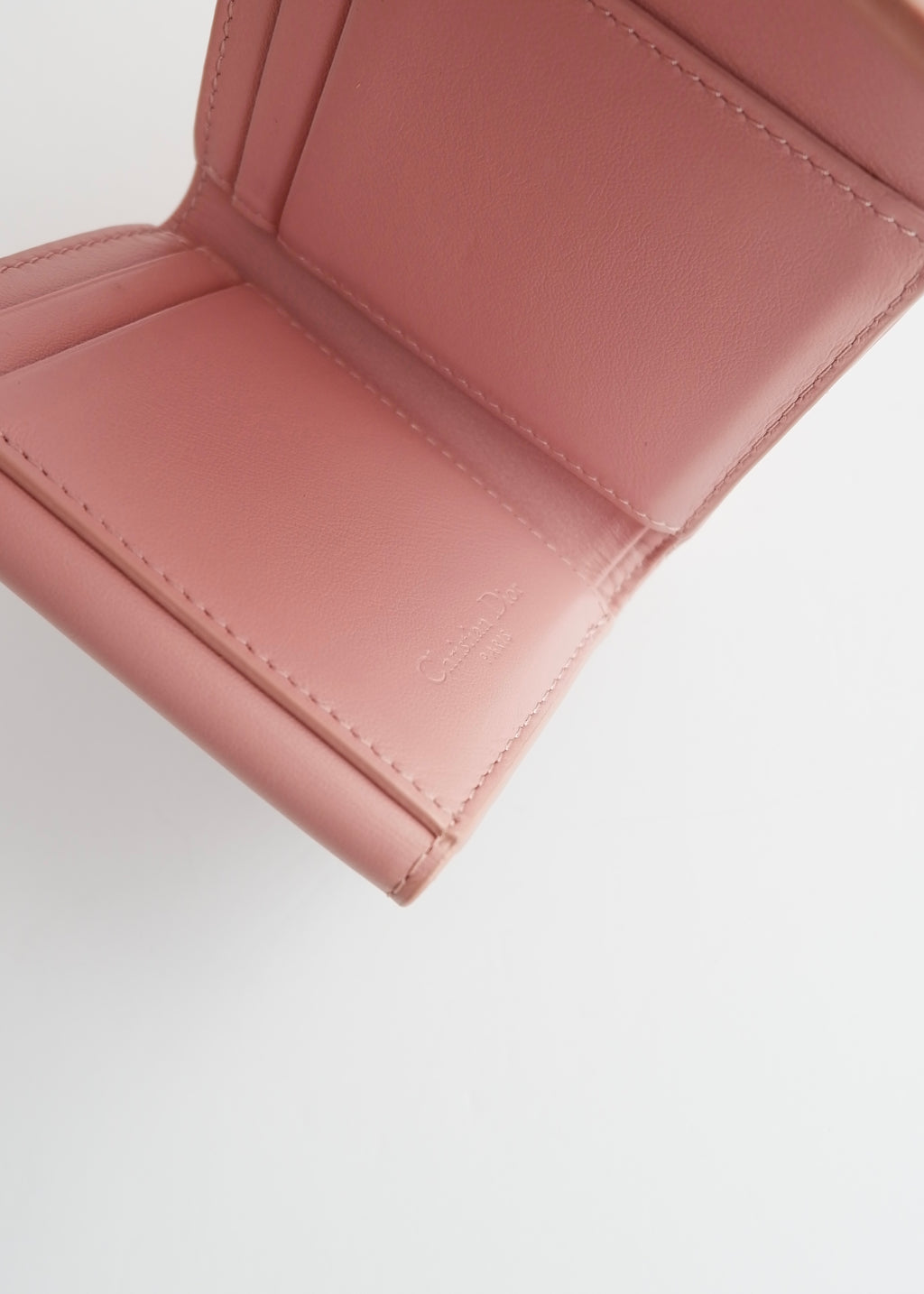 Authentic Preowned Dior Dusty Rose Patent Leather Lotus Wallet