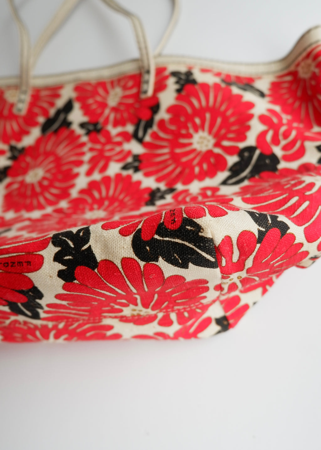 Authentic Preowned Fendi Red Floral Tote Bag
