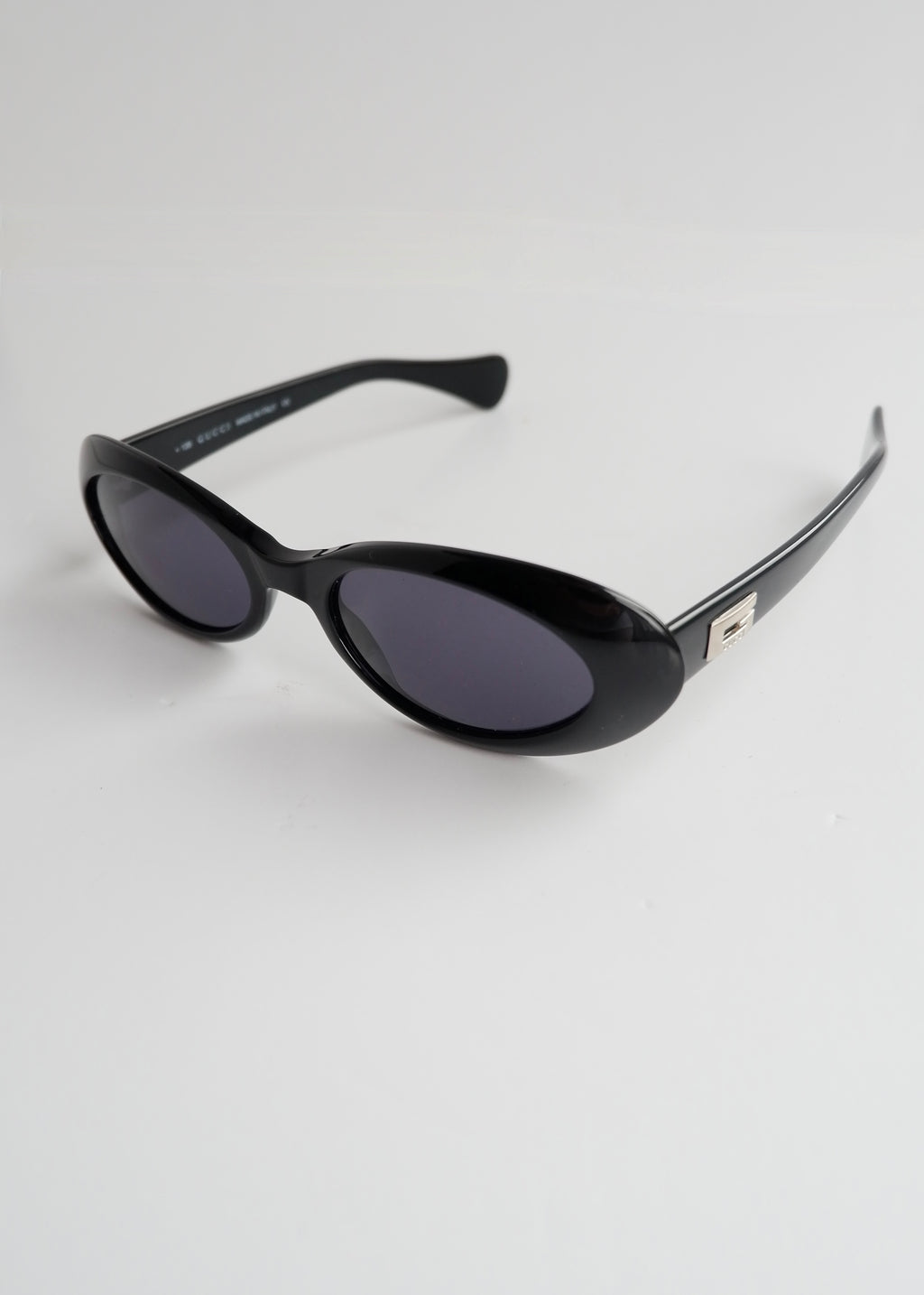 Authentic Preowned Vintage Gucci Black Oval Frame Sunglasses