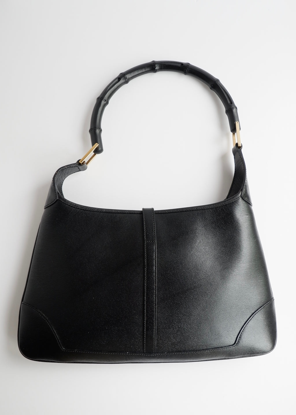 Authentic Preowned Gucci Jackie O Black Leather Bamboo Shoulder Bag