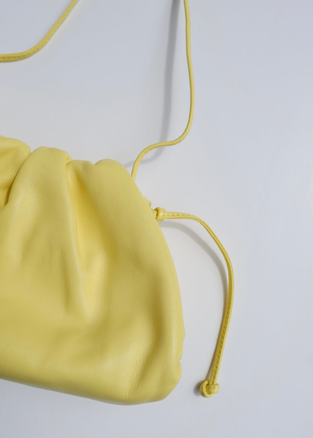Authentic Preowned Bottega Veneta Yellow Leather Small The Pouch Crossbody