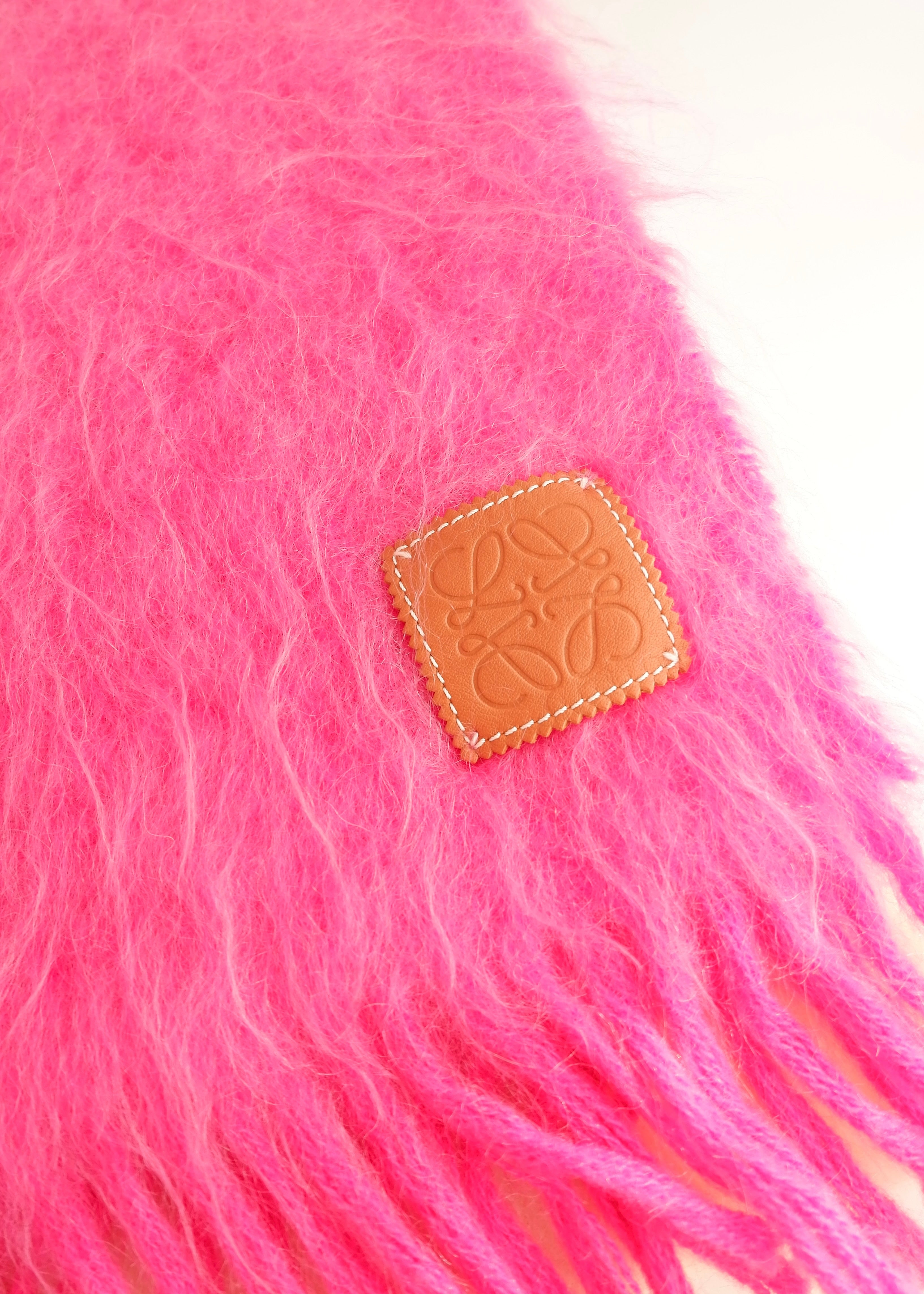Authentic Preowned Loewe Pink Mohair Scarf