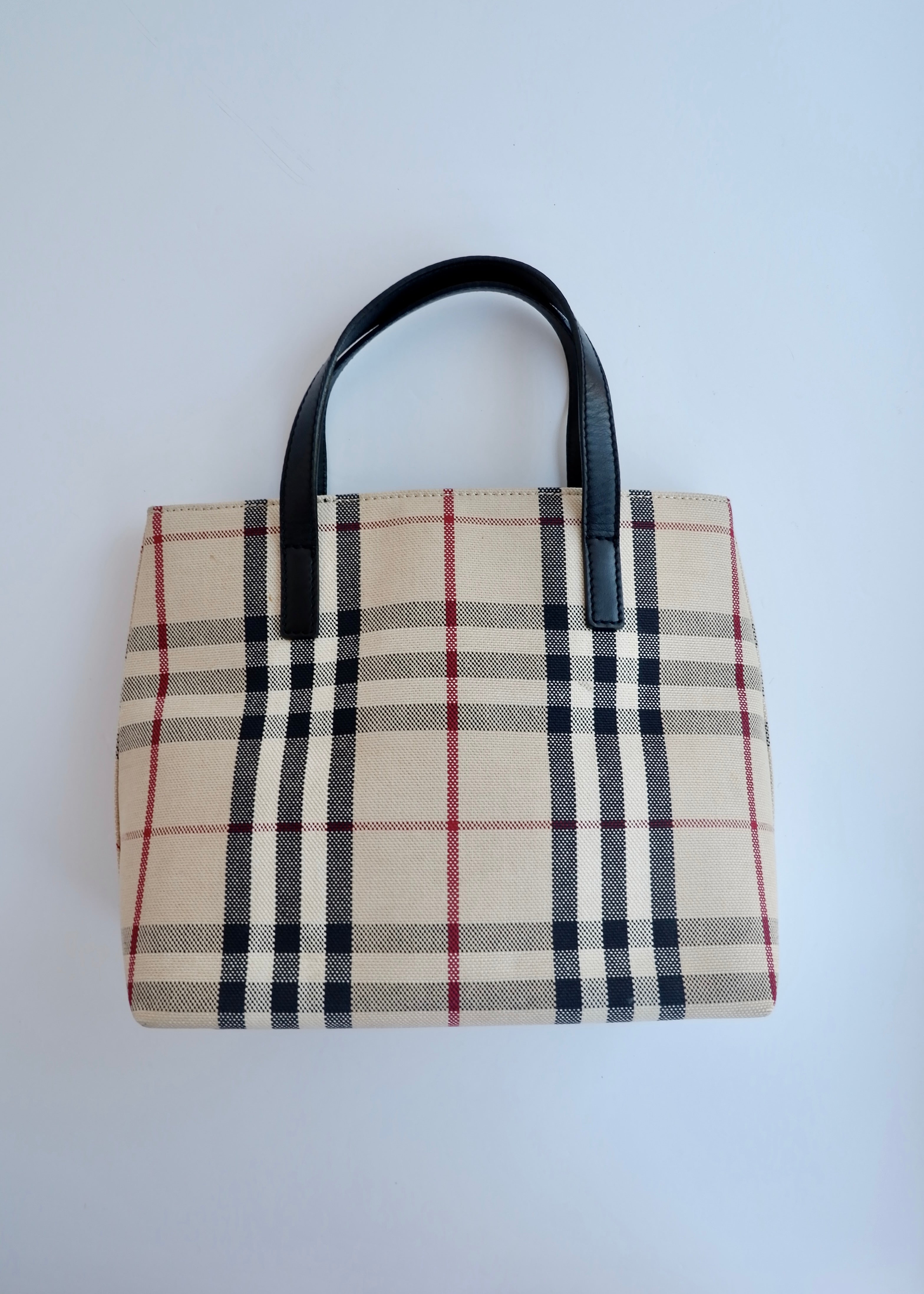 Authentic Preowned Burberry Canvas Nova Check Top Handle Bag