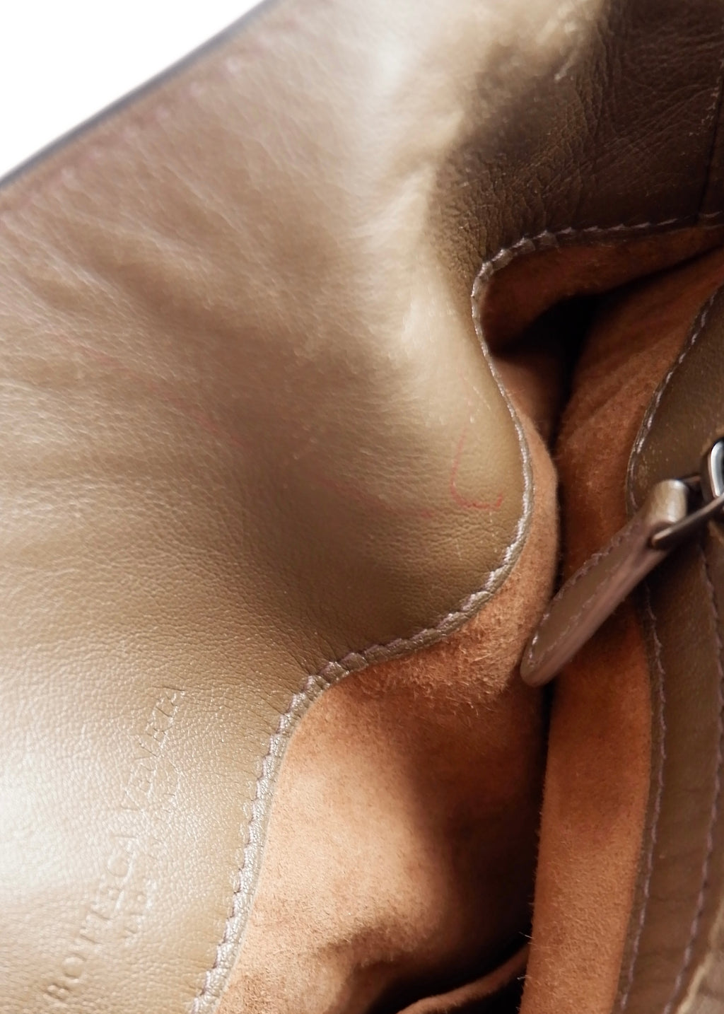 Authentic Preowned Bottega Veneta Intrecciato Khaki Shoulder Bag