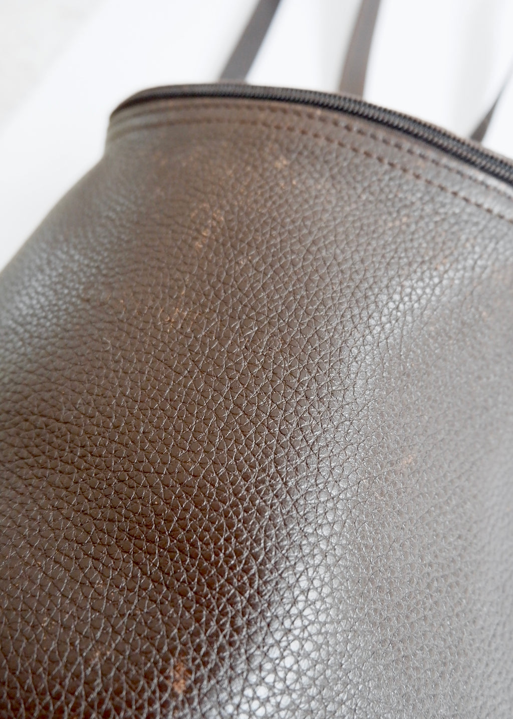Authentique sac à dos en cuir marron Longchamp d'occasion