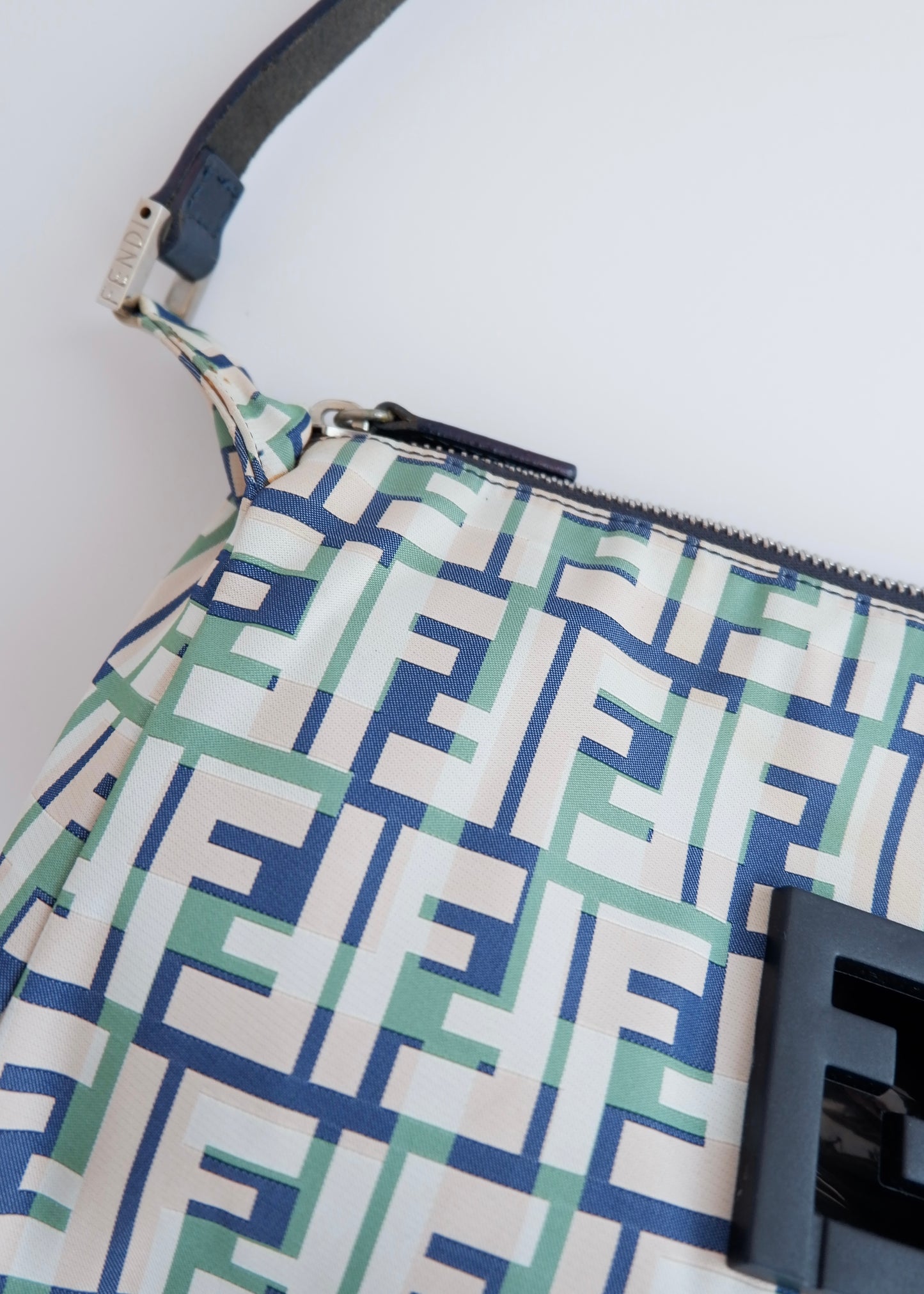 Authentic Preowned Fendi Multi Color Zucca Canvas Shoulder Bag