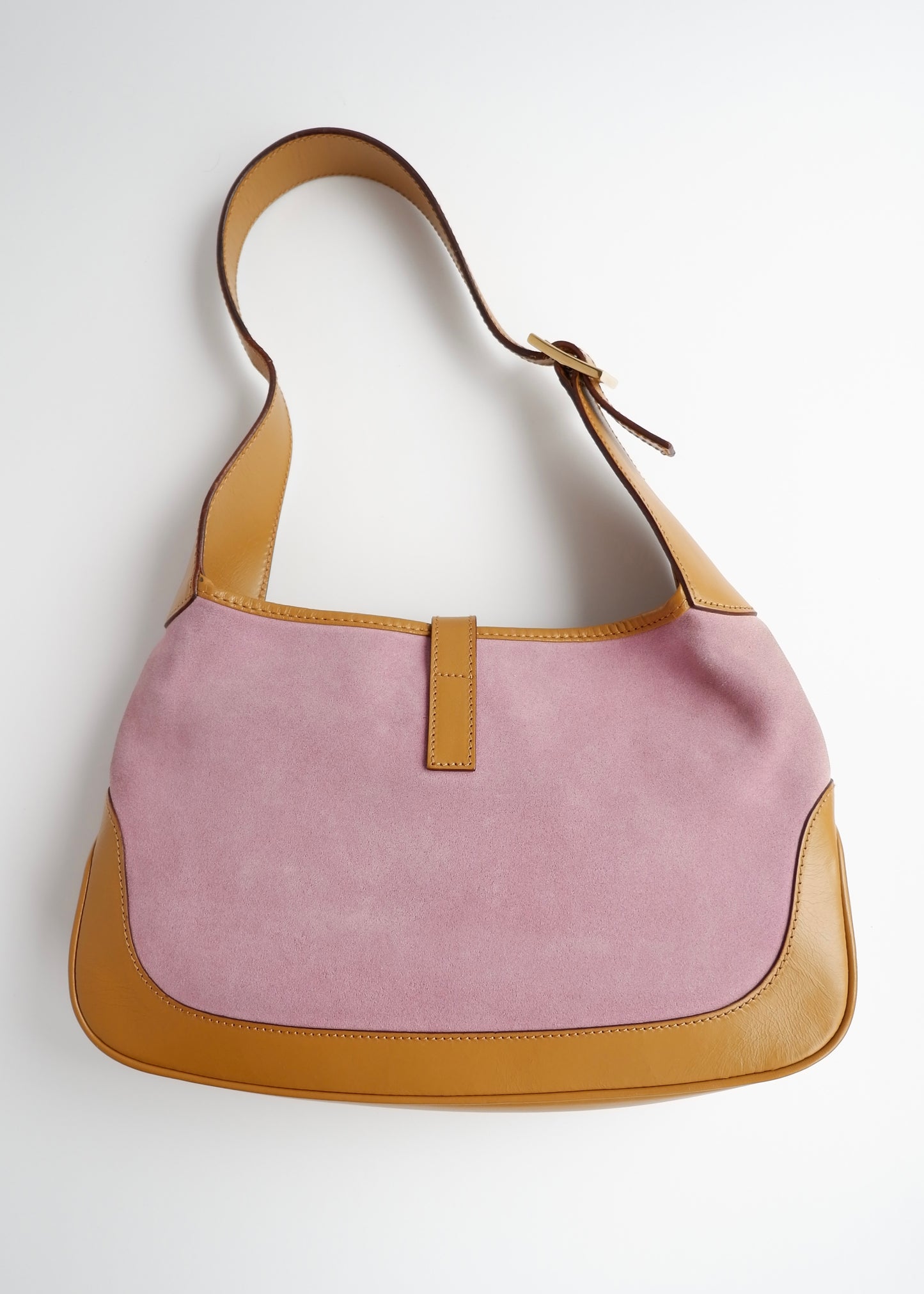 Authentic Preowned Gucci Purple/Tan Suede/Leather Jackie Shoulder Bag