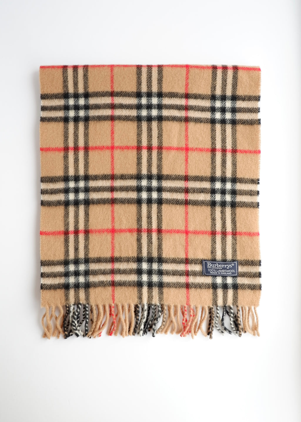 Authentic Preowned Burberry's Wool Check Print Scarf
