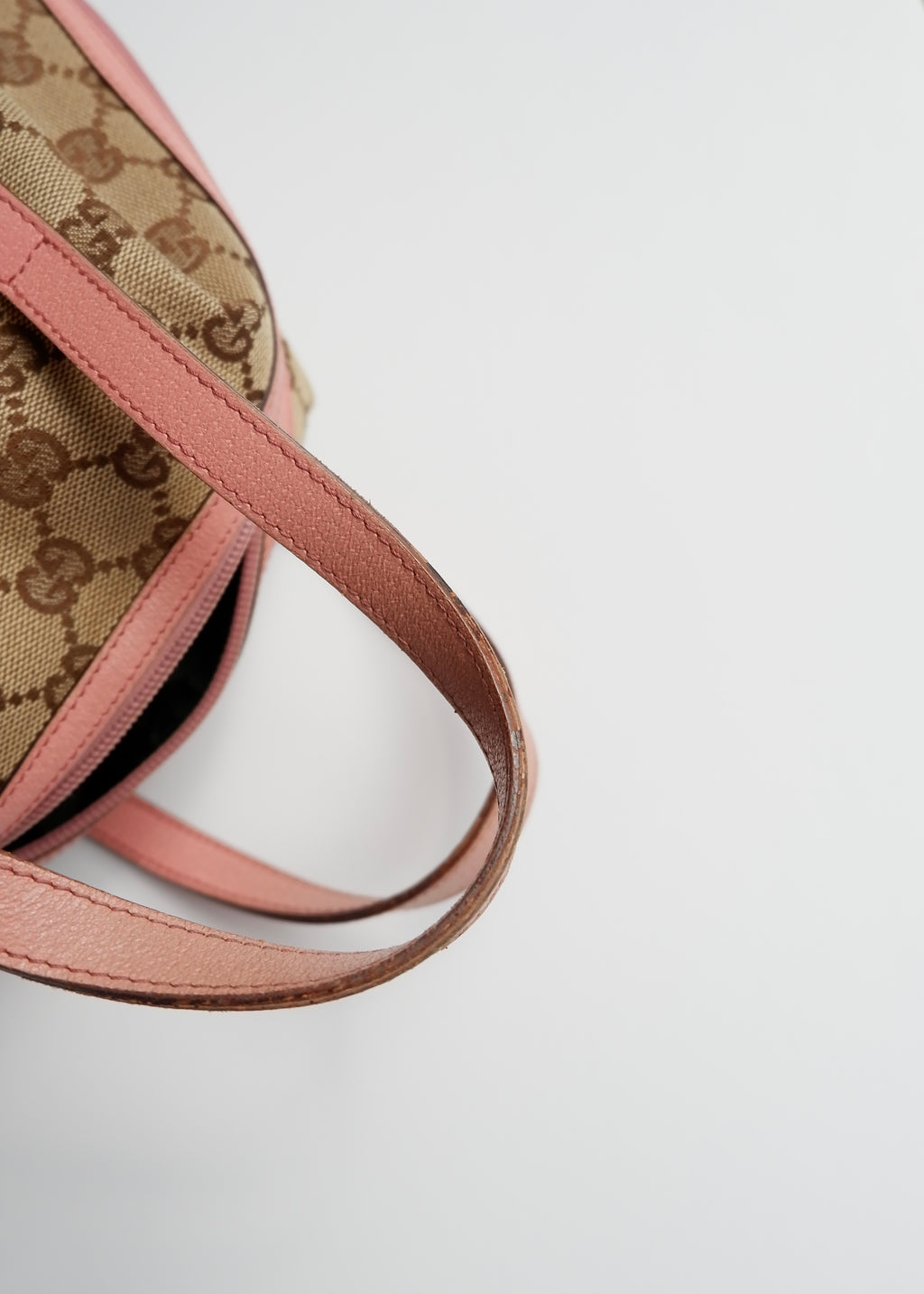 Authentic Preowned Gucci GG Canvas Pink Tofu Handbag