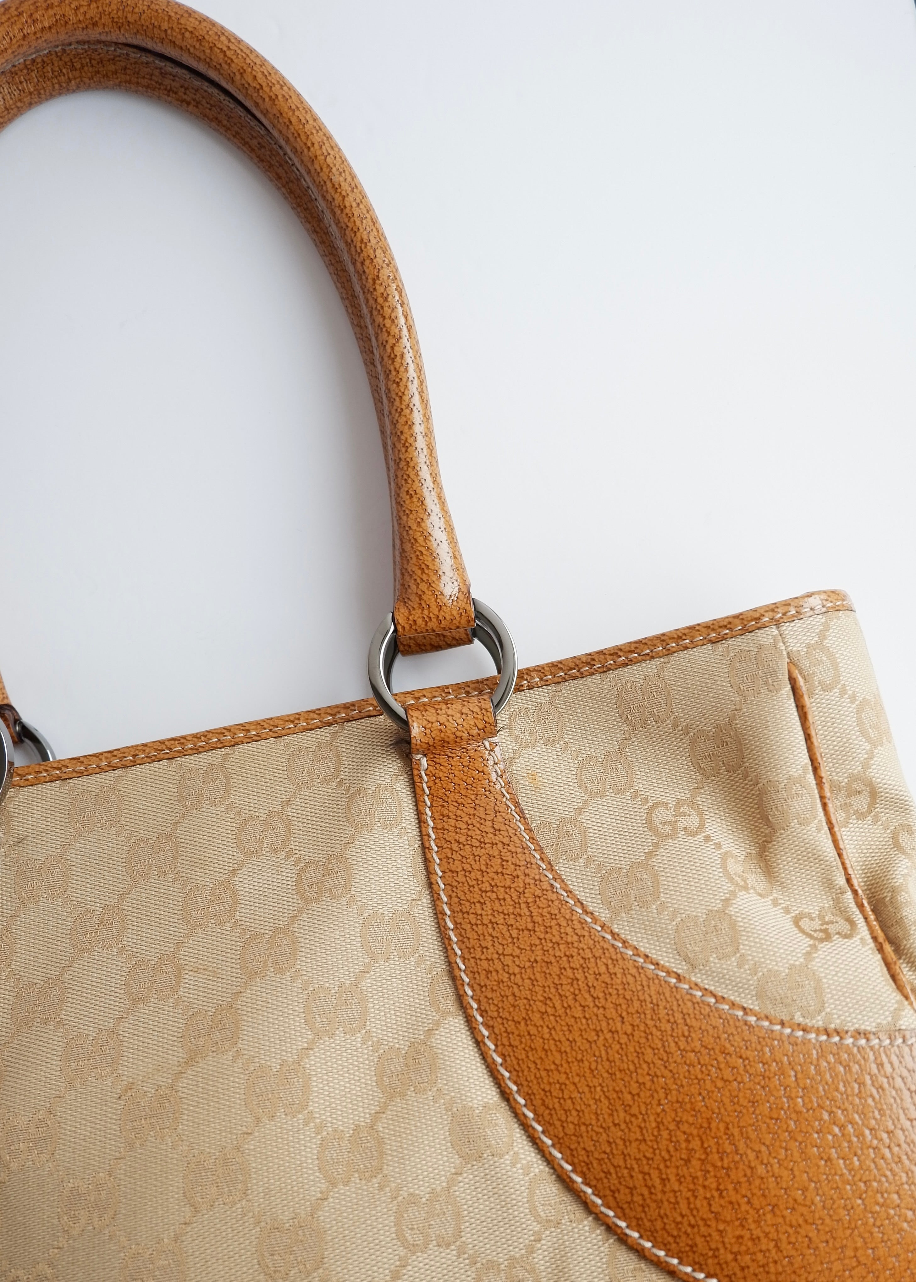 Authentic Preowned Gucci Caramel Brown GG Canvas Shoulder Bag