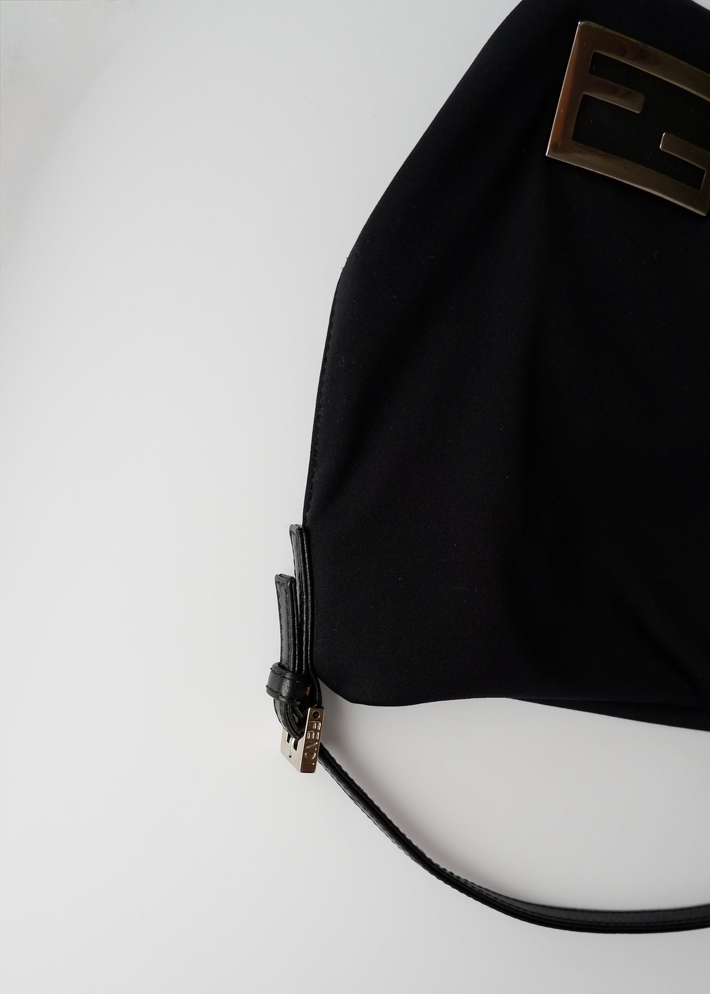 Authentic Preowned Fendi Black Neoprene Hobo Shoulder Bag