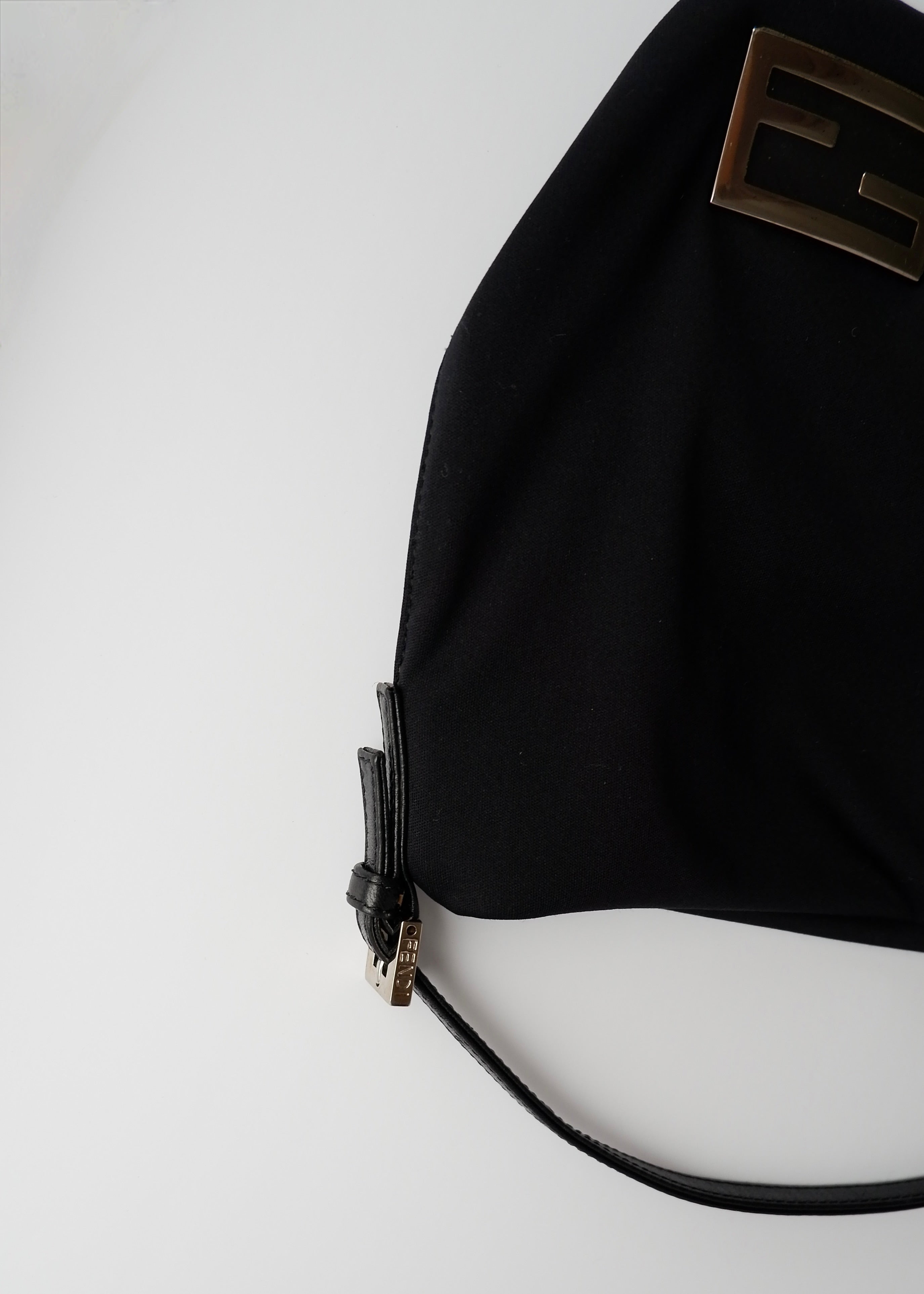 Authentic Preowned Fendi Black Neoprene Hobo Shoulder Bag
