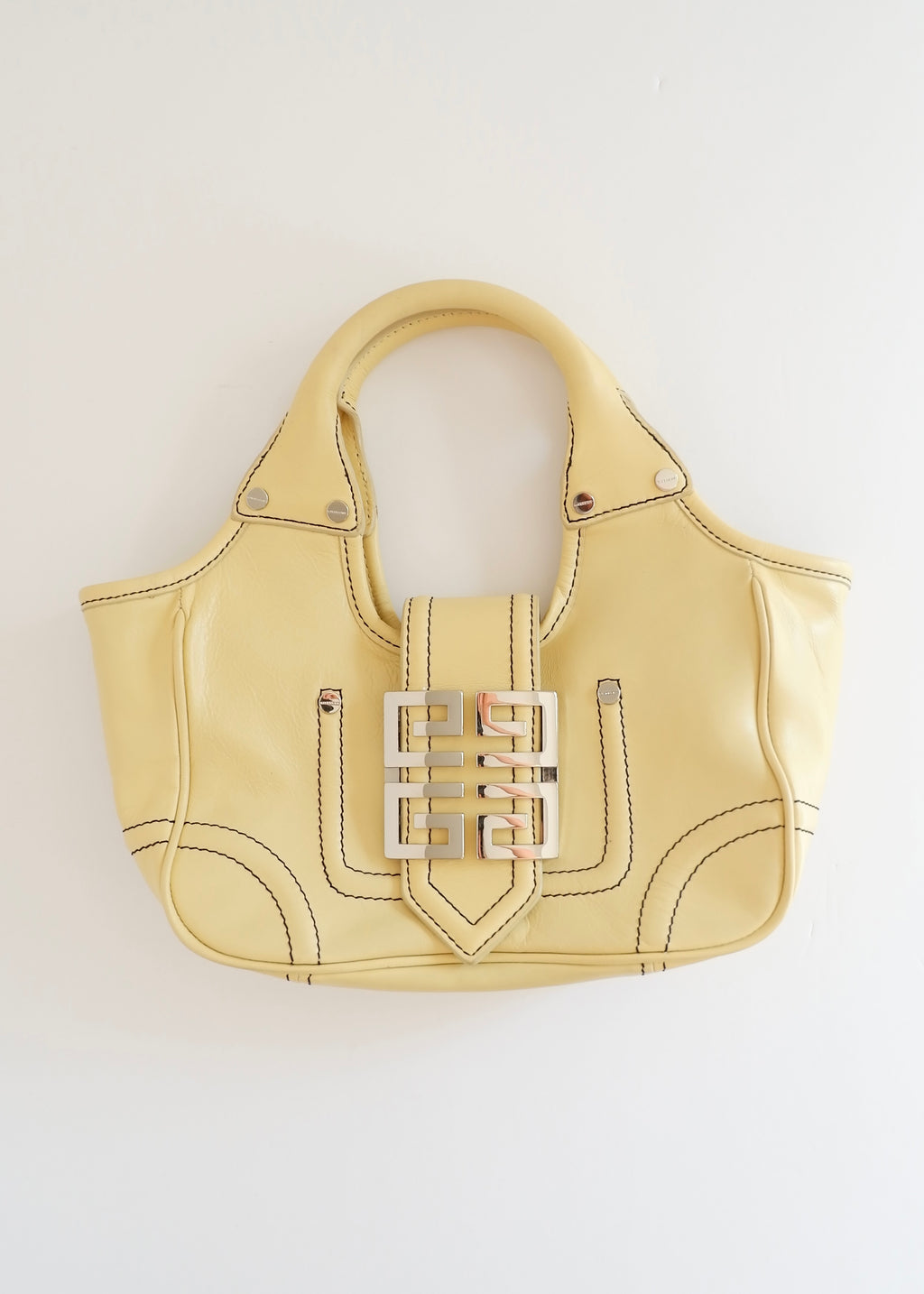Preowned Givenchy Yellow Leather Small Handbag