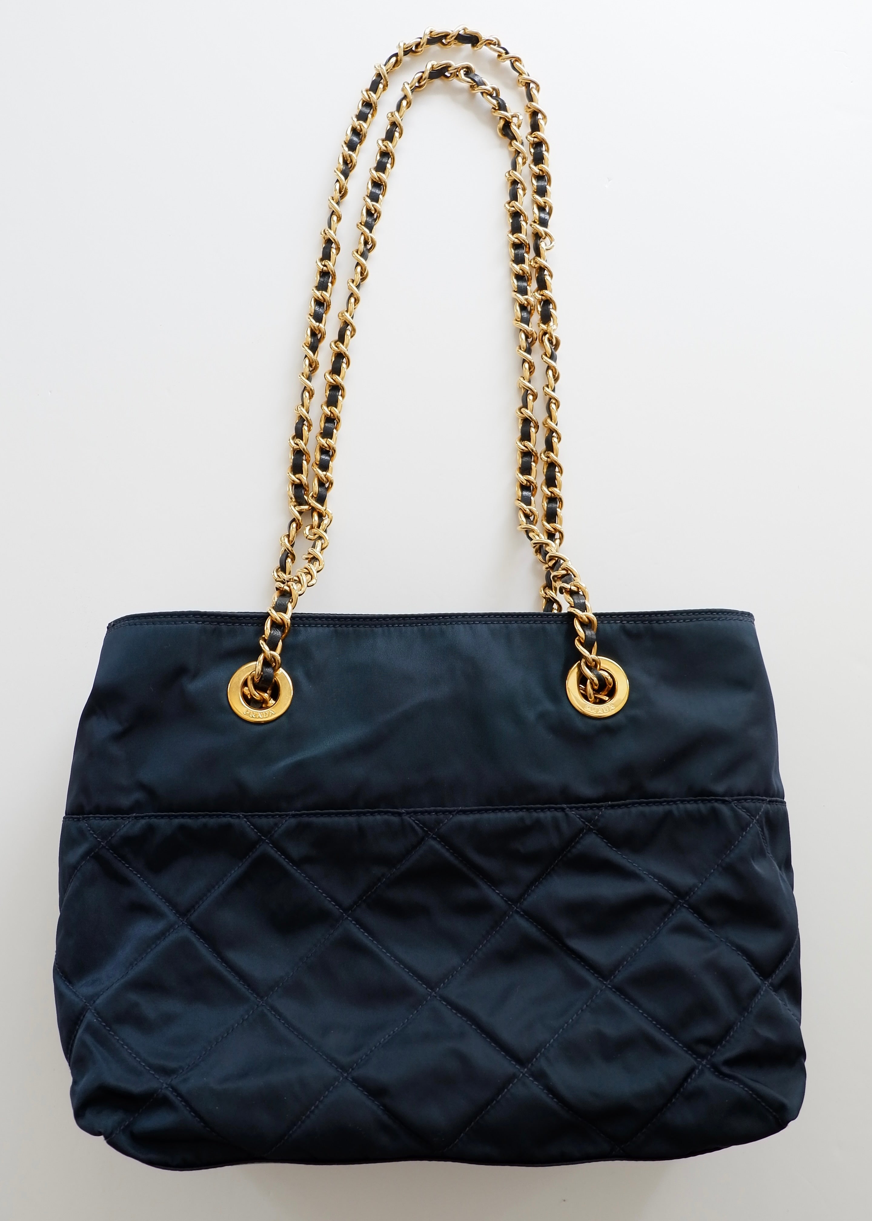 Authentic Preowned Prada Navy Quilted Nylon Shoulder Bag