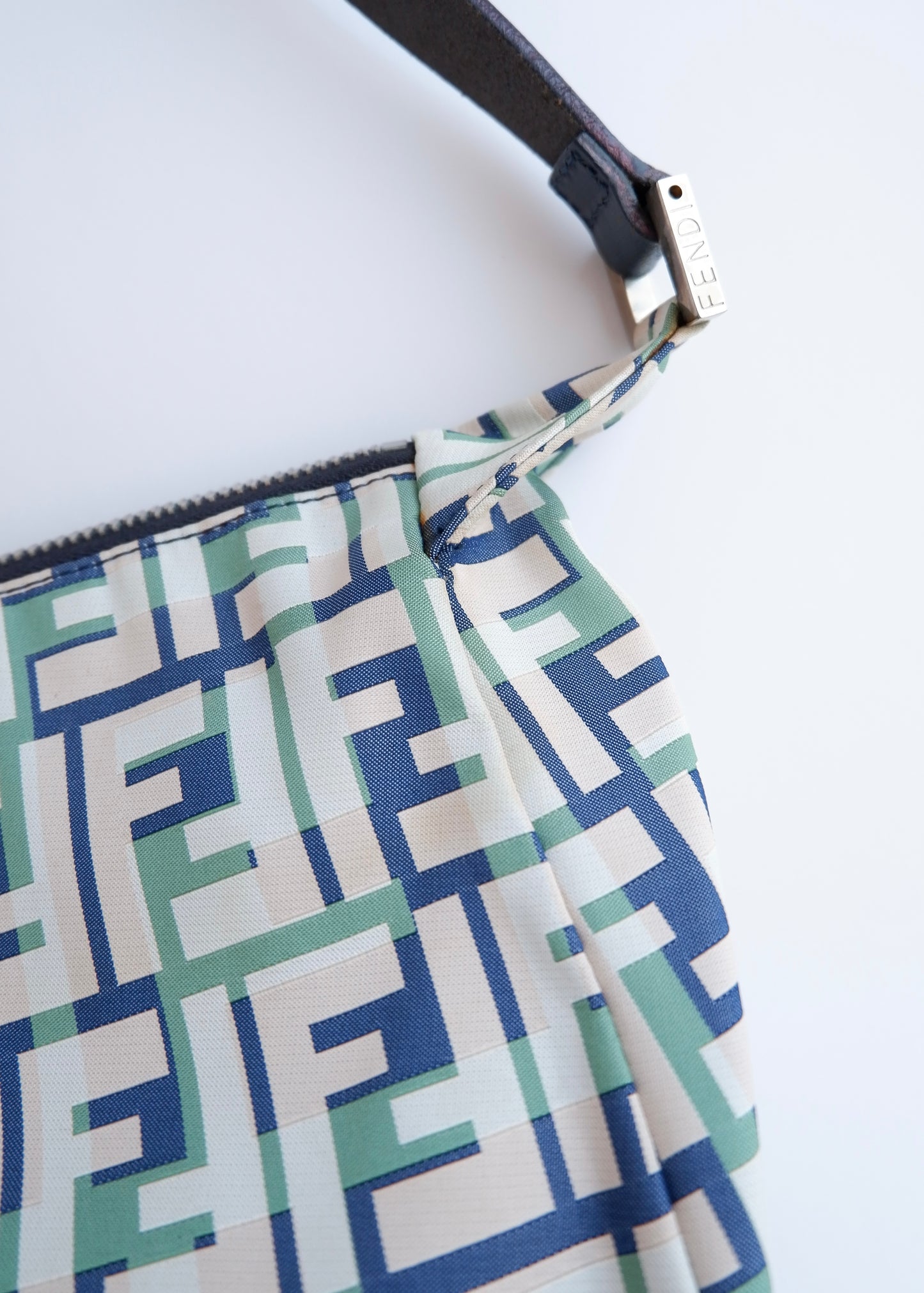 Authentic Preowned Fendi Multi Color Zucca Canvas Shoulder Bag