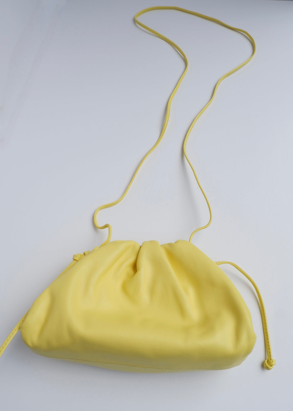 Authentic Preowned Bottega Veneta Yellow Leather Small The Pouch Crossbody